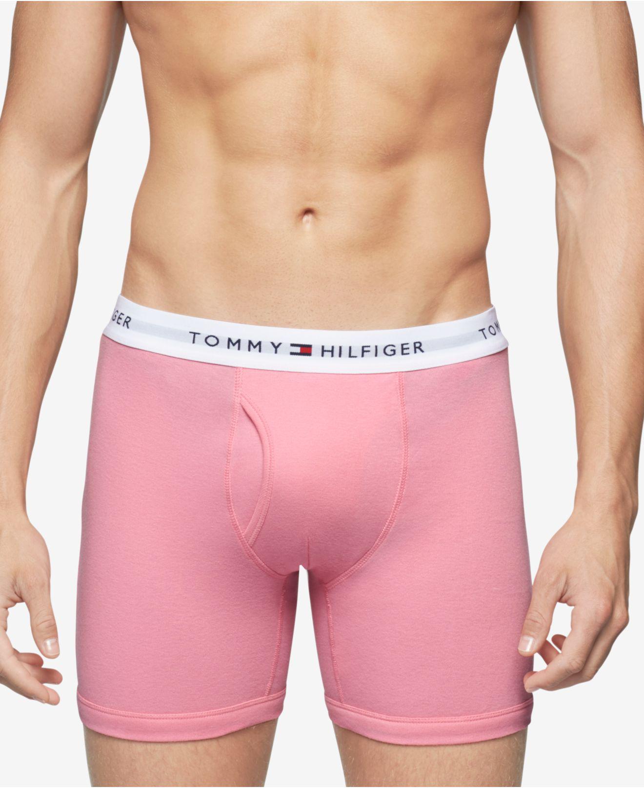 Tommy Hilfiger Cotton Underwear Boxer Briefs in Pink for Men - Lyst
