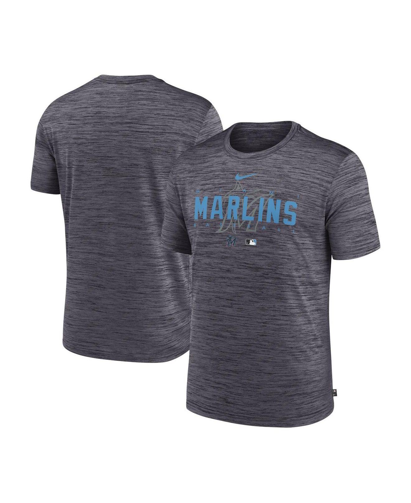 Nike Men's Gray Miami Marlins Authentic Collection Game Raglan