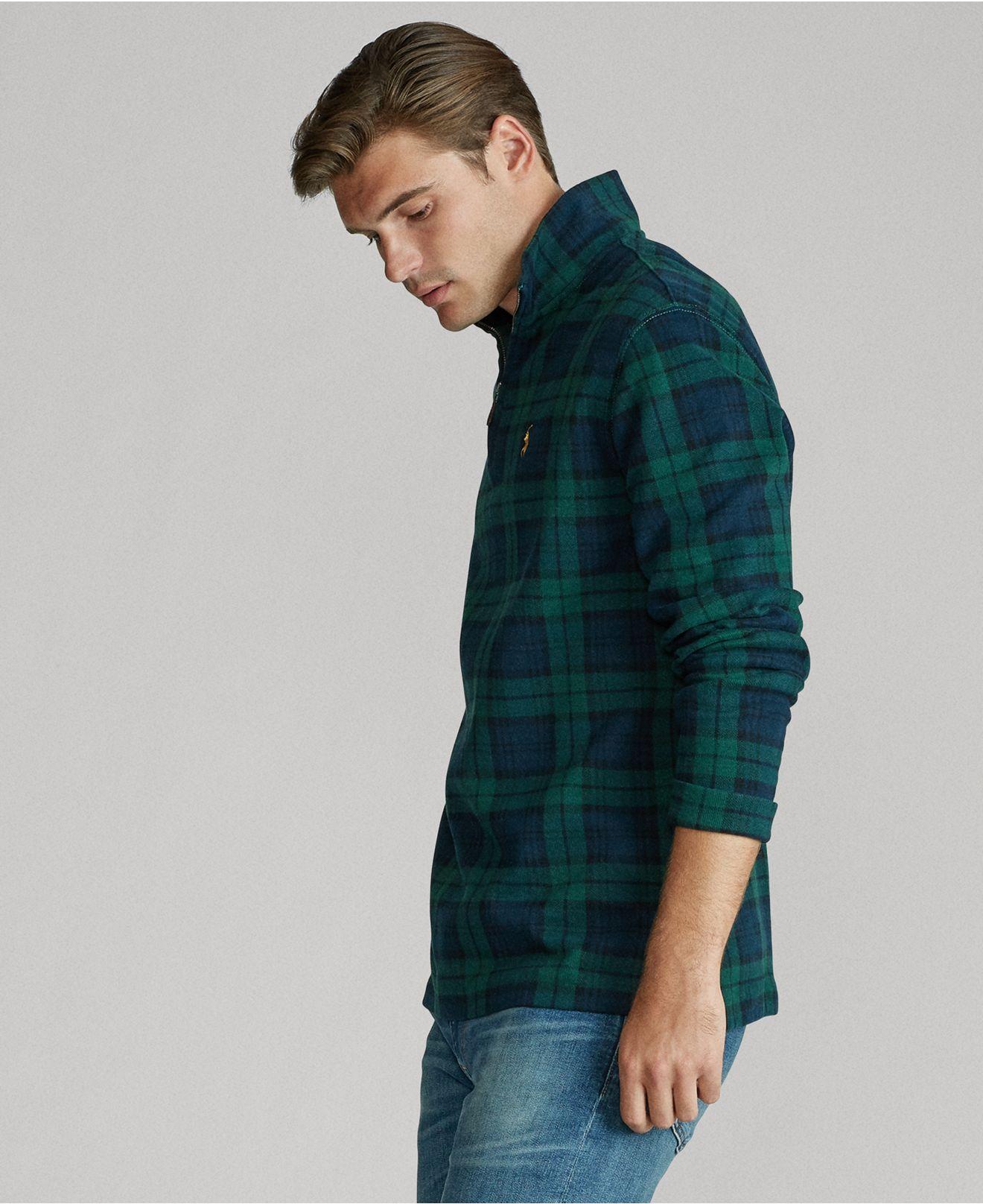 Tartan estate rib pullover sale