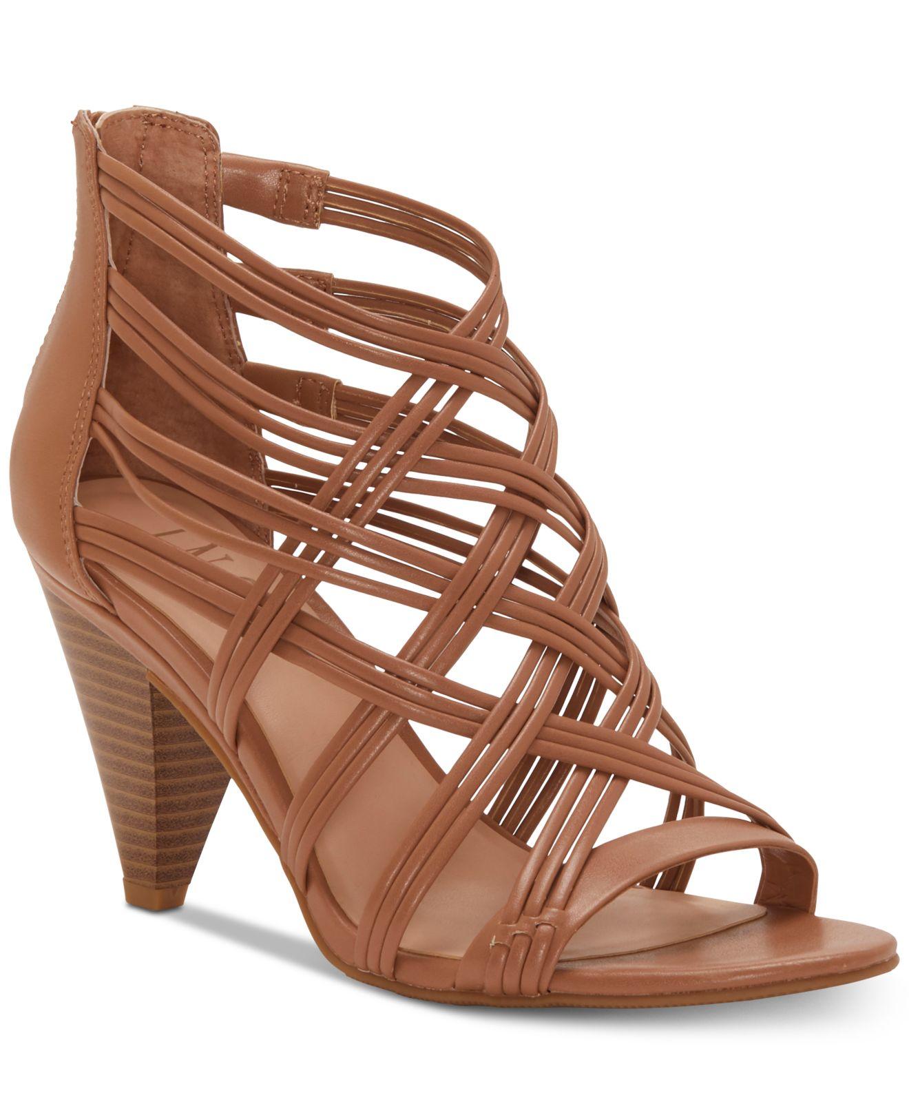 INC International Concepts Gustava Strappy Cone-heel Sandals, Created ...