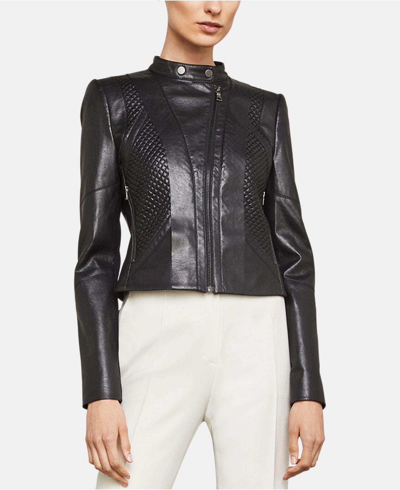bcbg faux leather jacket
