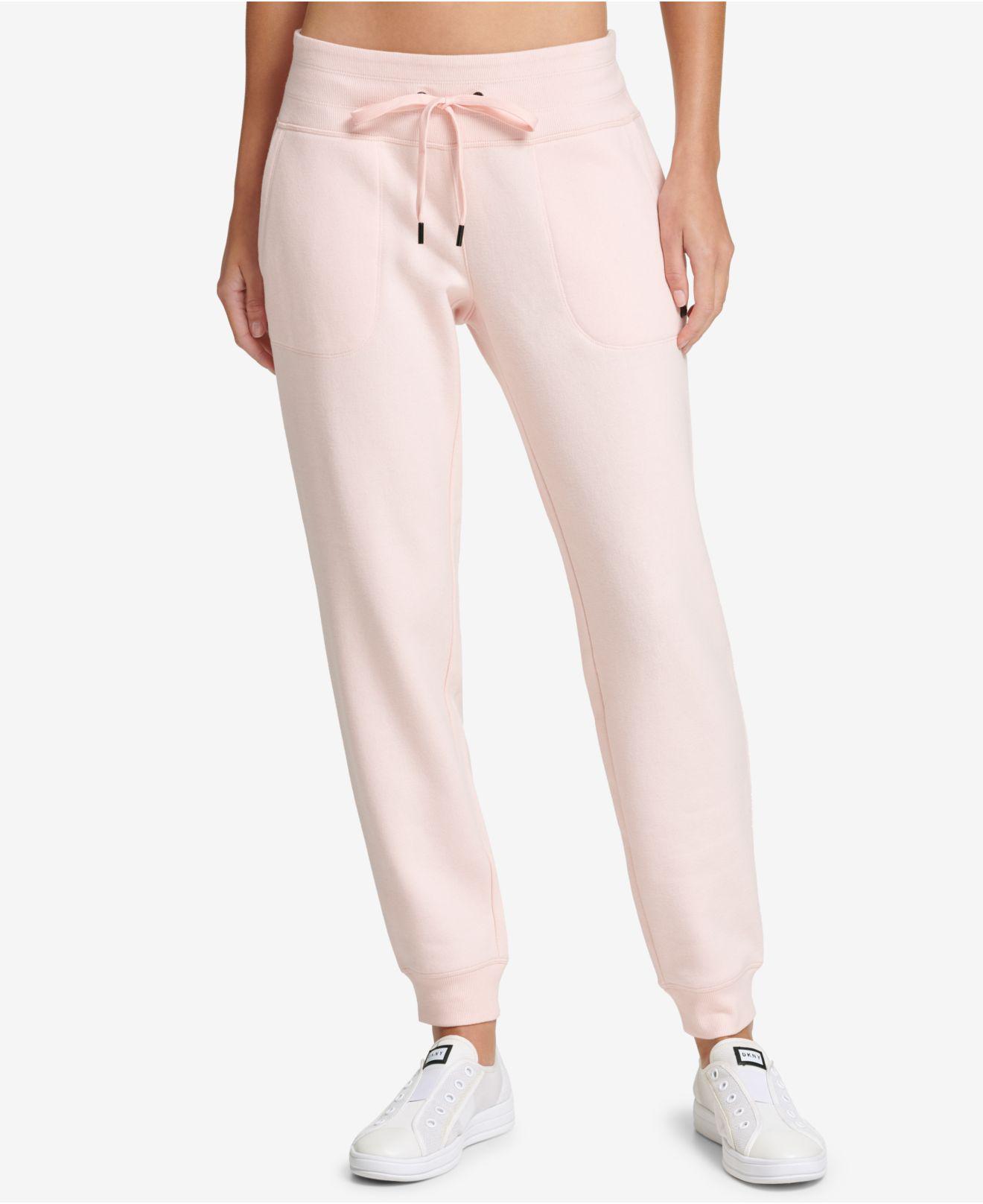 DKNY Sport Sparkle Logo Fleece Joggers in Pink - Lyst