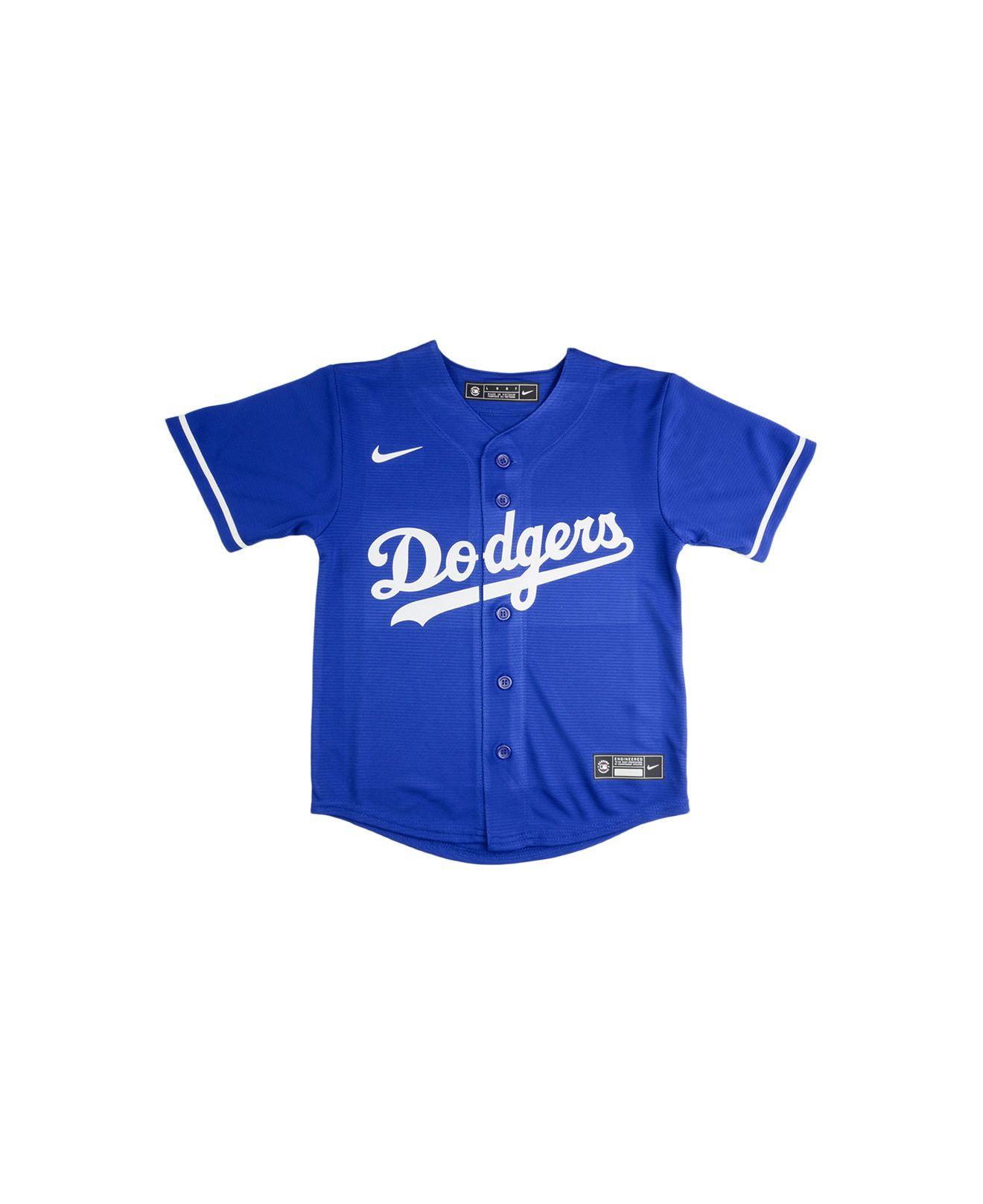 Nike Synthetic Youth Los Angeles Dodgers Official Blank Jersey in Blue