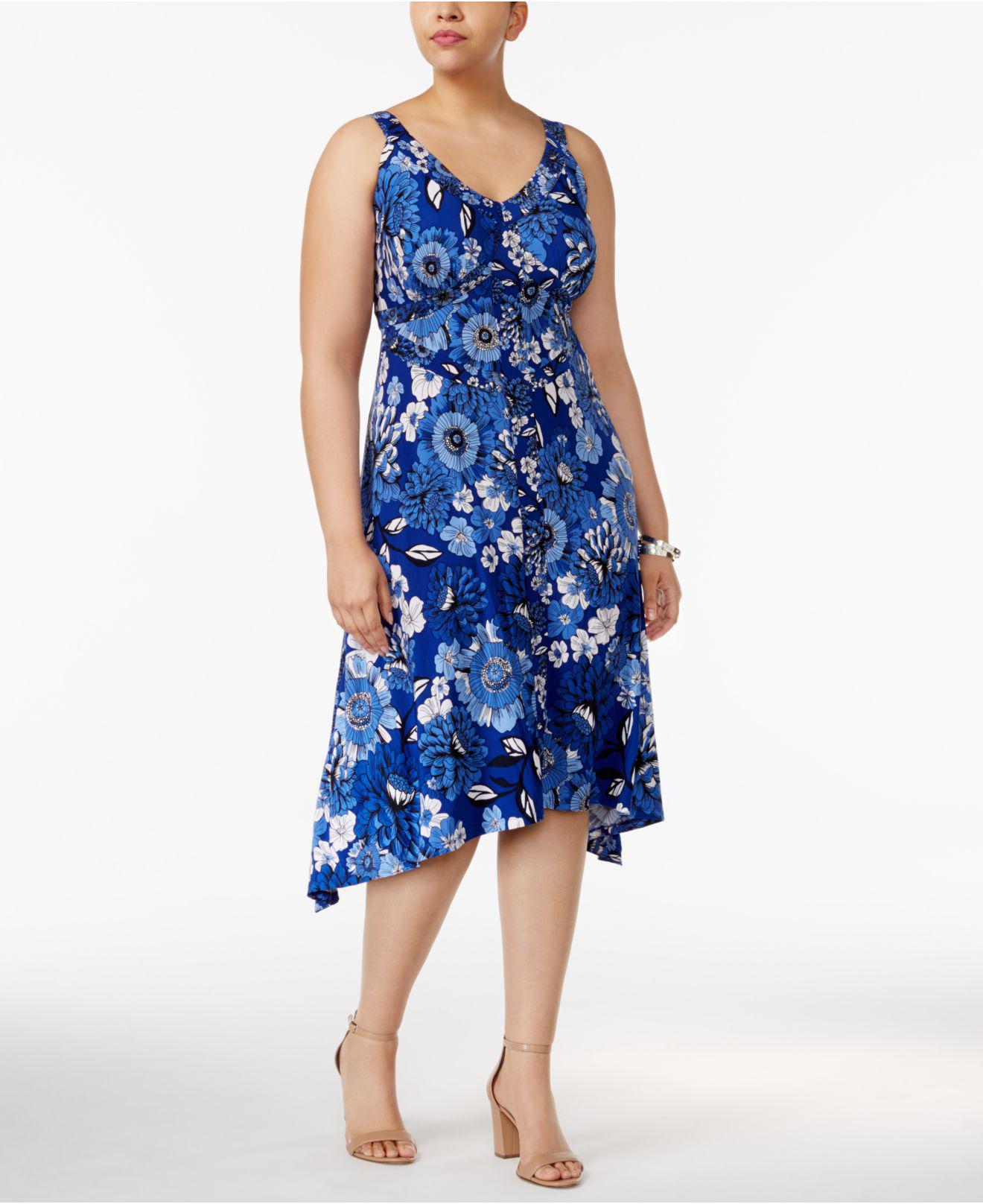 Lyst Inc International Concepts Plus Size Printed Asymmetrical