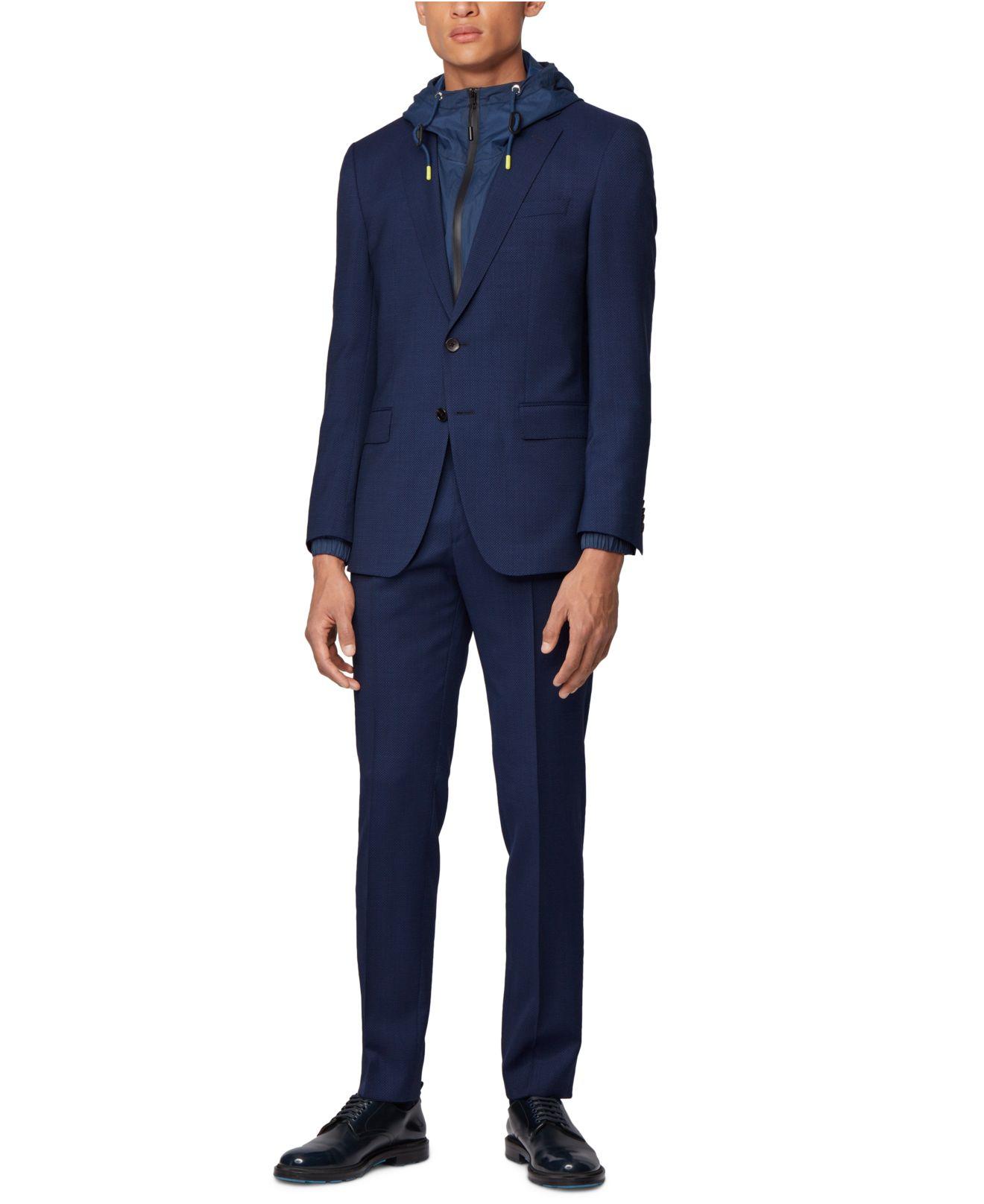 BOSS by Hugo Boss Wool Huge6/genius5 Slimfit Suit in Blue for Men Lyst