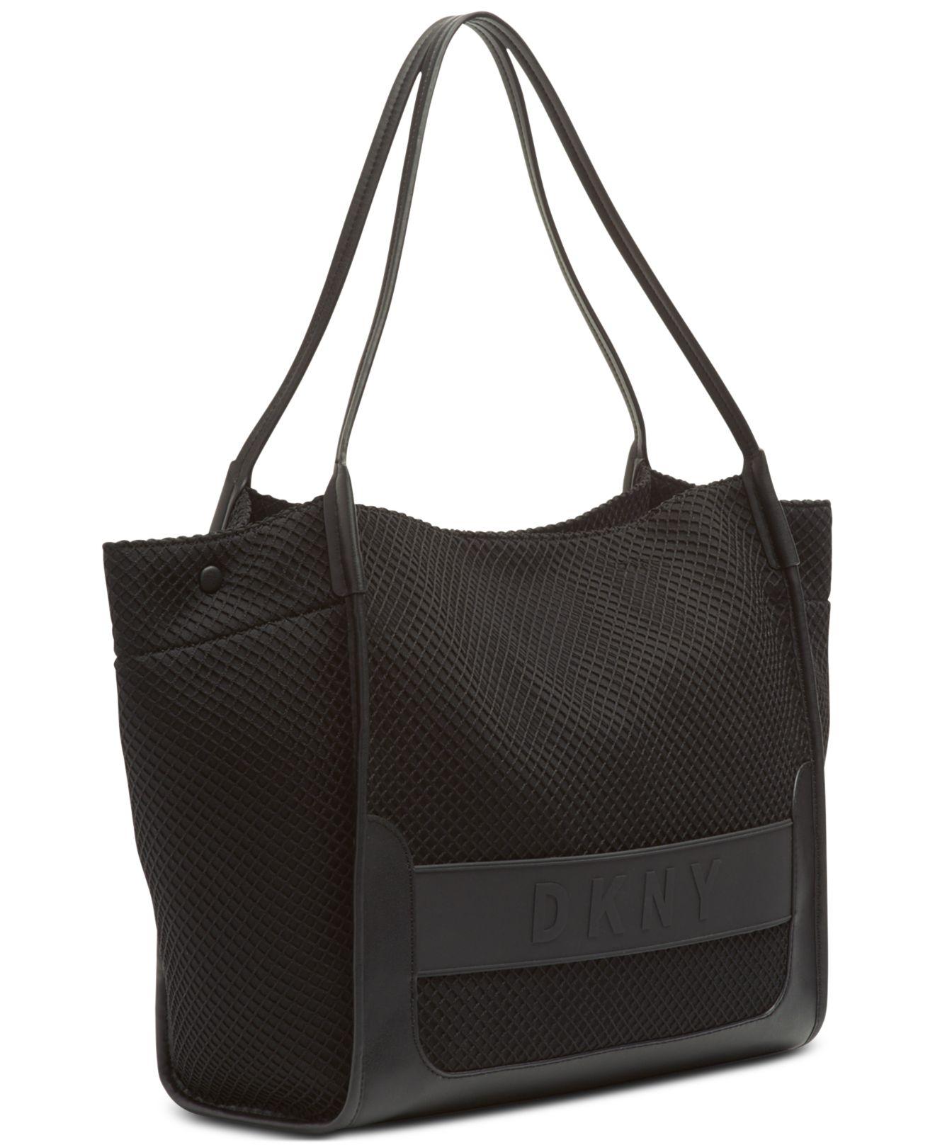 dkny ebony mesh tote