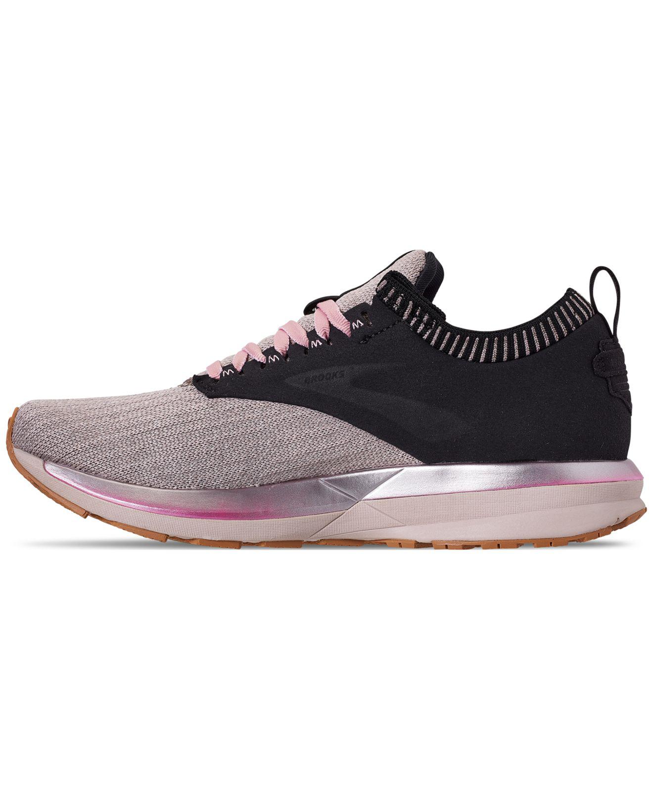 brooks ricochet black tan pink