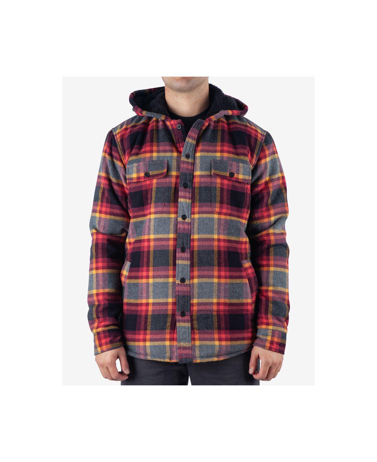 fleece lined hooded flannel