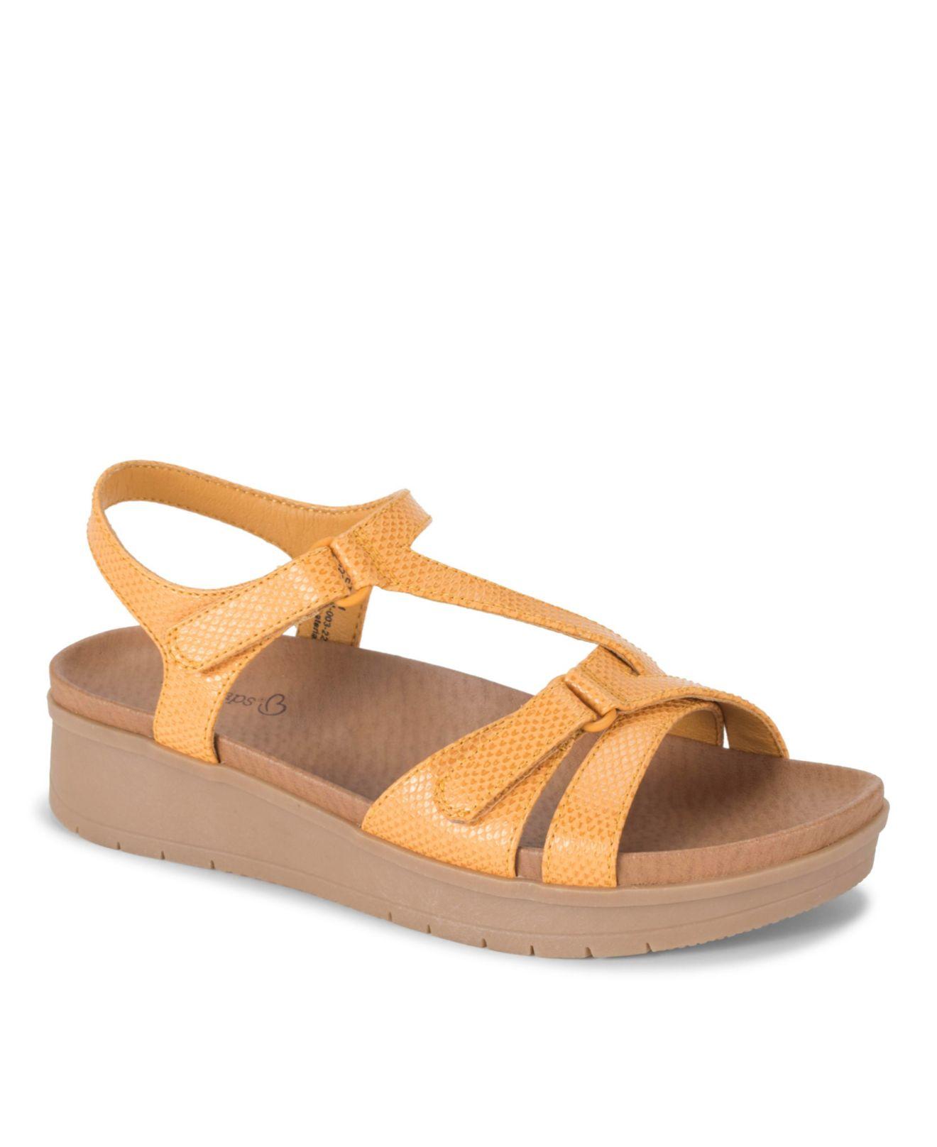 BareTraps Gidget Wedge Sandal in Brown | Lyst