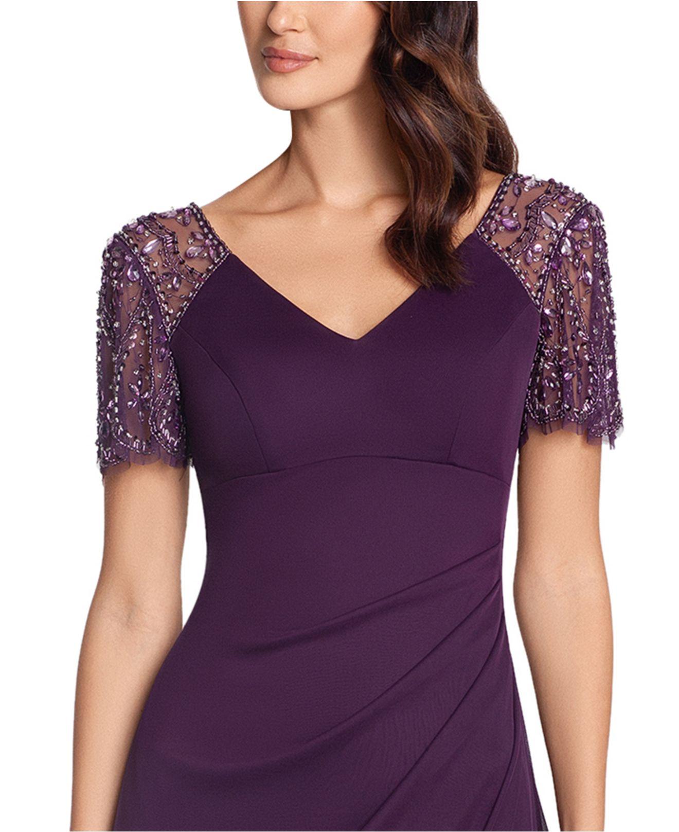 Xscape Petite Embellished Chiffon Gown in Purple | Lyst