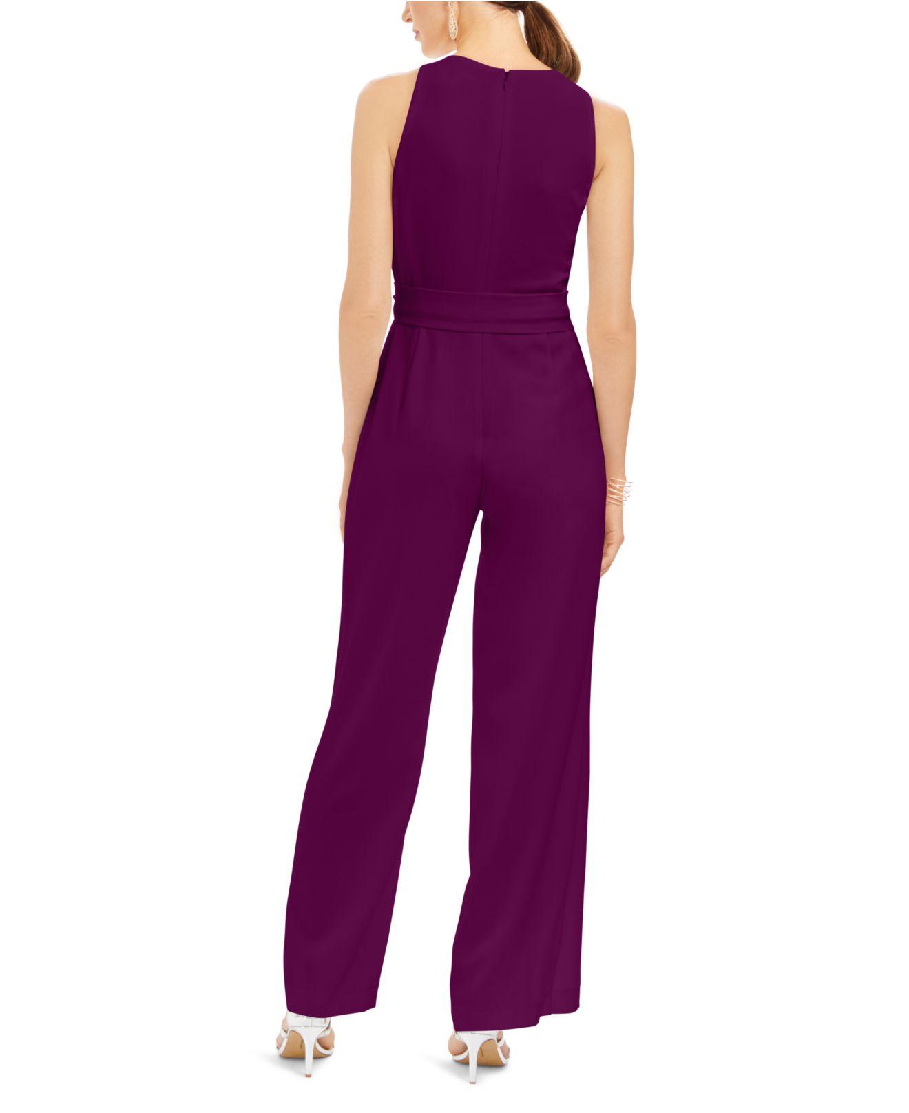 macy's purple jumpsuit