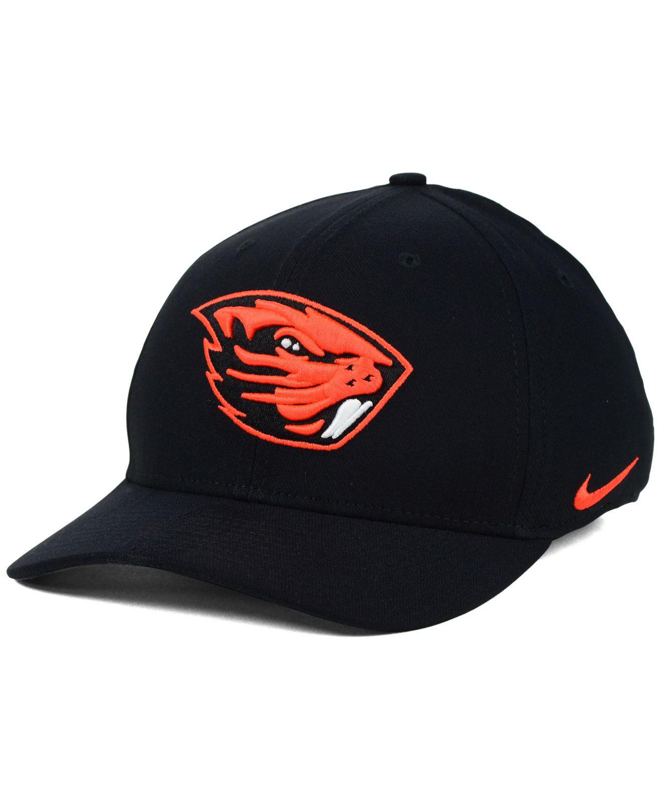 Nike Synthetic Oregon State Beavers Classic Swoosh Cap in Black for Men