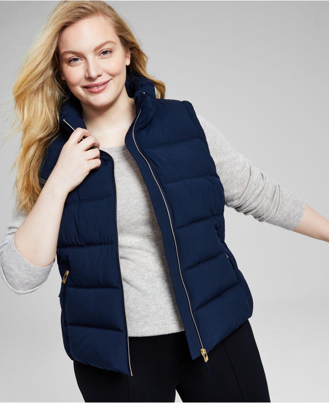 Tommy Hilfiger Plus Size Stand-collar Puffer Vest, Created For Macy's in  Blue | Lyst