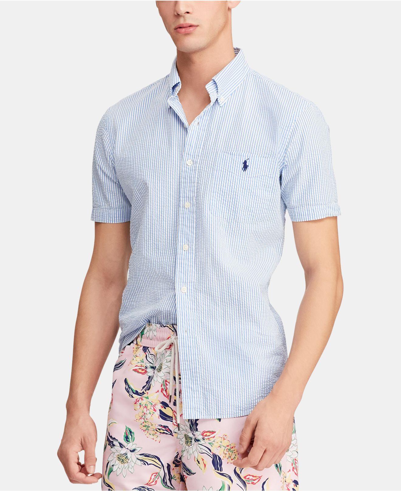 polo ralph lauren seersucker shirt