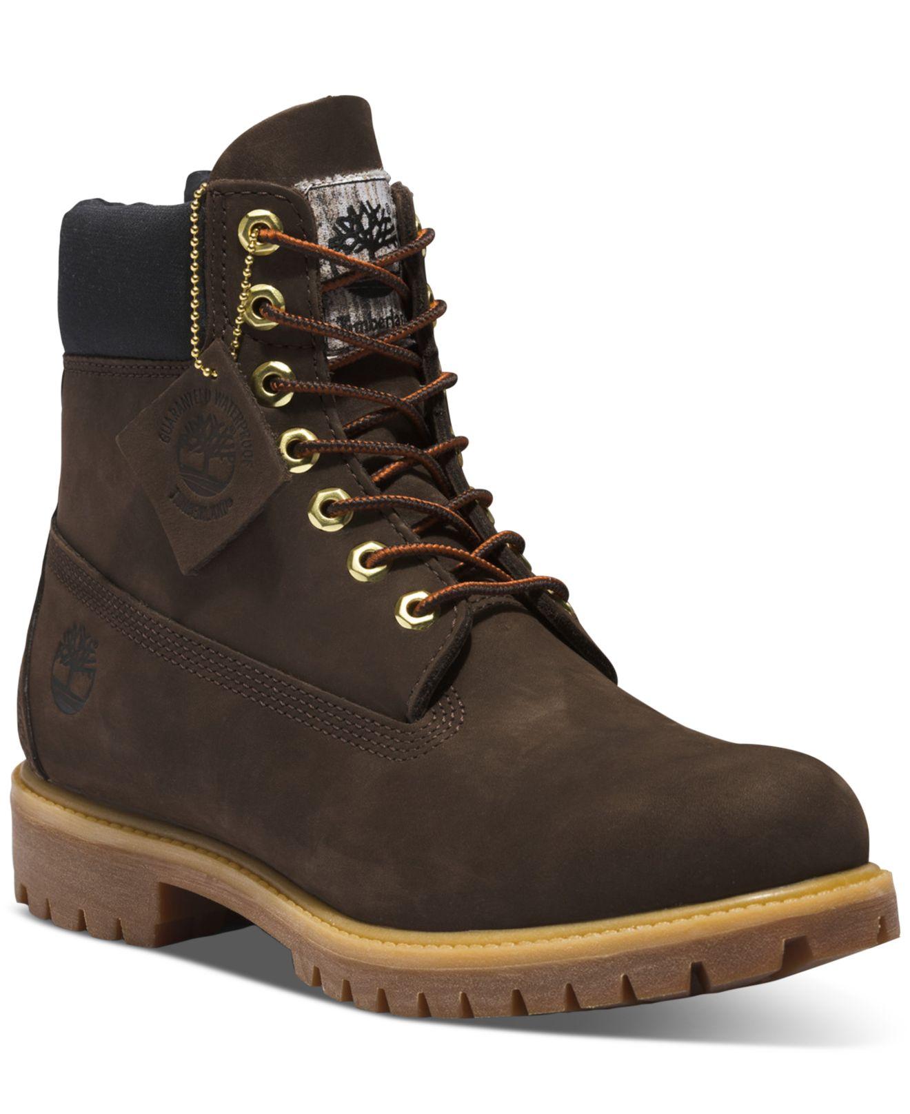 Timberland Nubuck Original Premium Waterproof Boots in Brown for Men | Lyst
