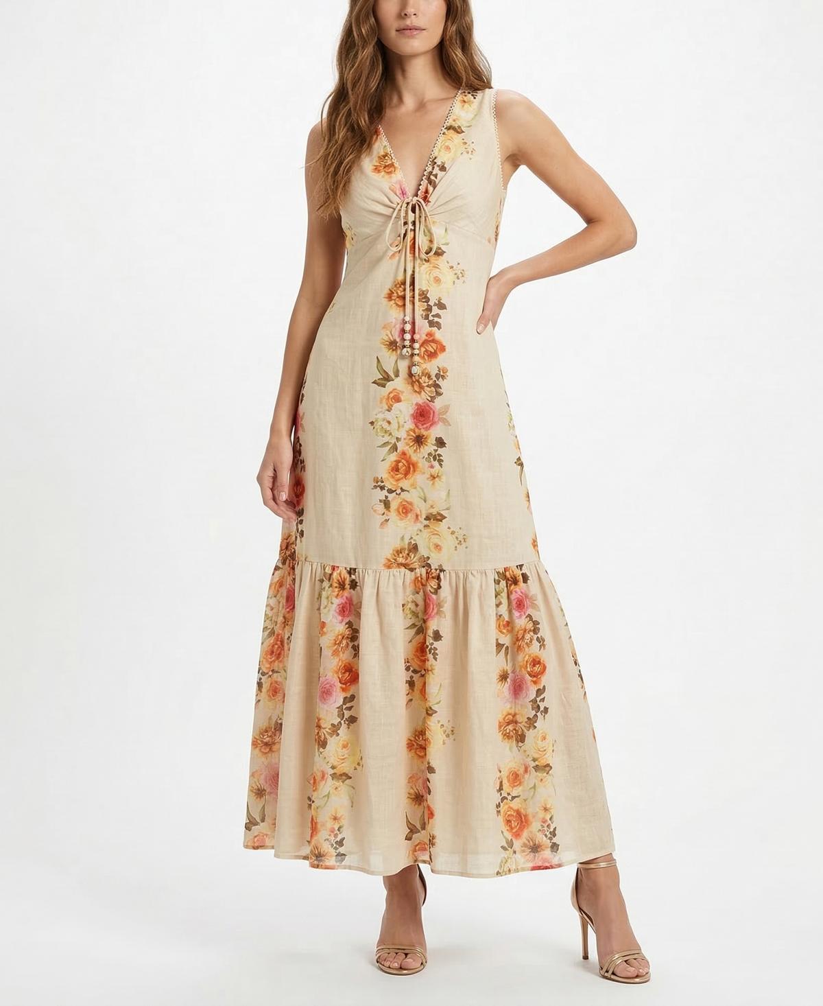 sachin and babi light blue dress Empire Waist Pleated Maxi Dress – Maison-B-More Global Store main image 0