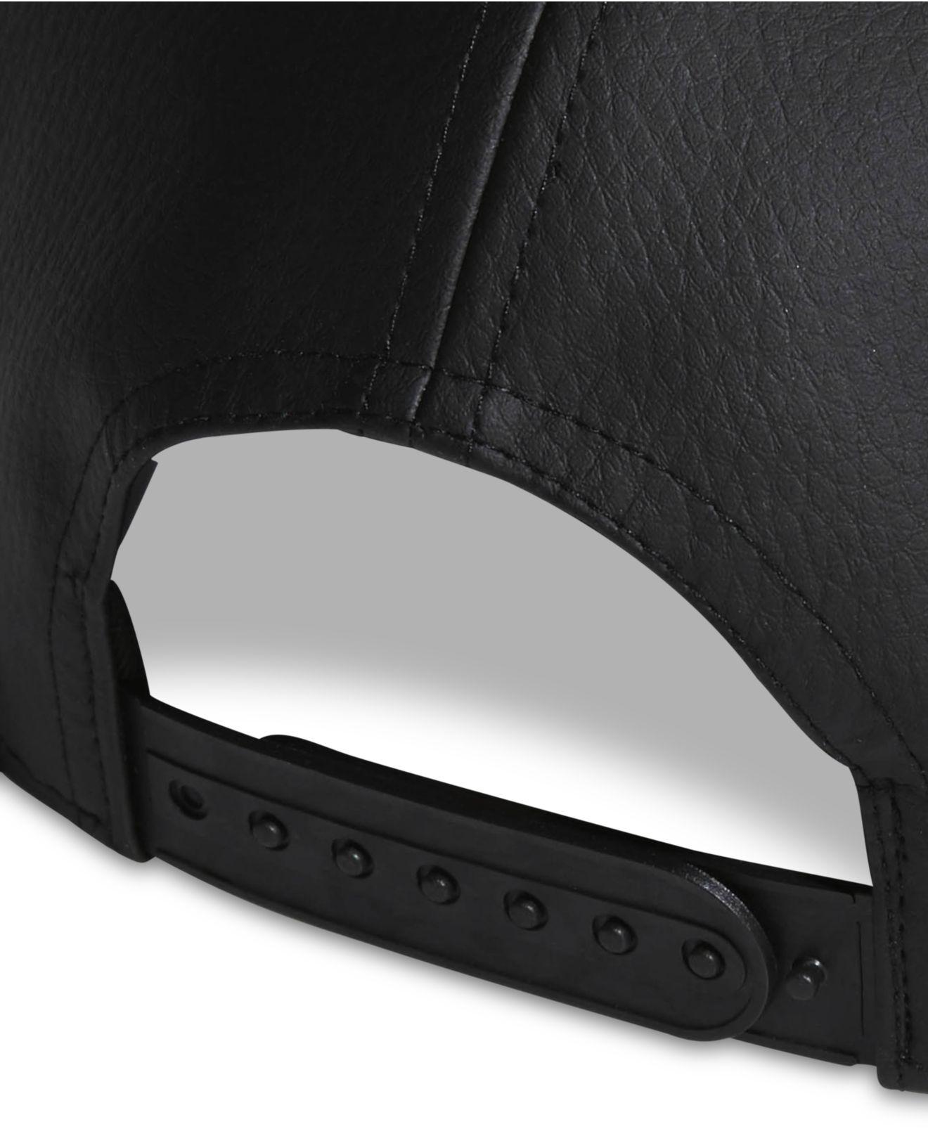 adidas black leather hat
