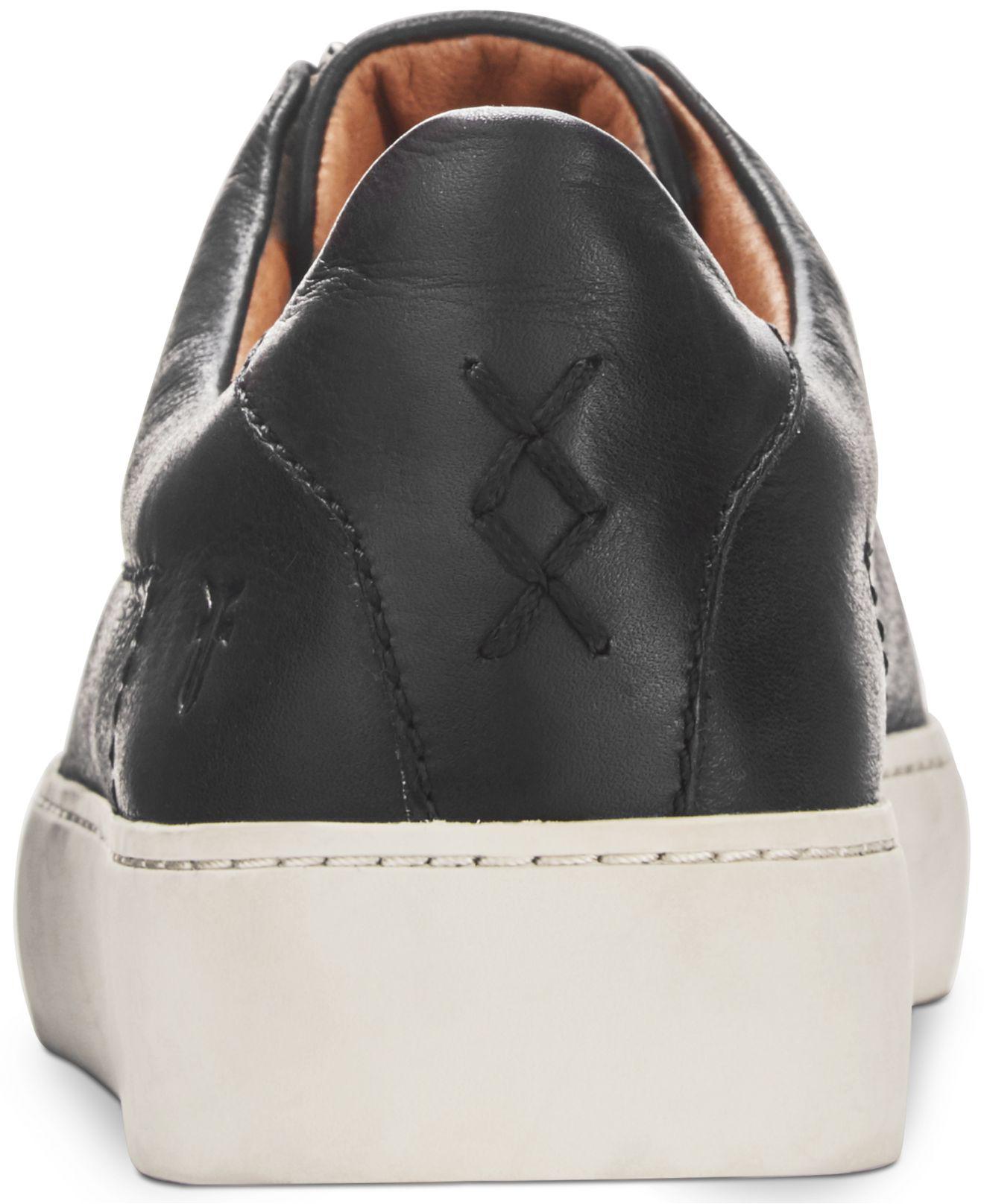 frye lena zip low black