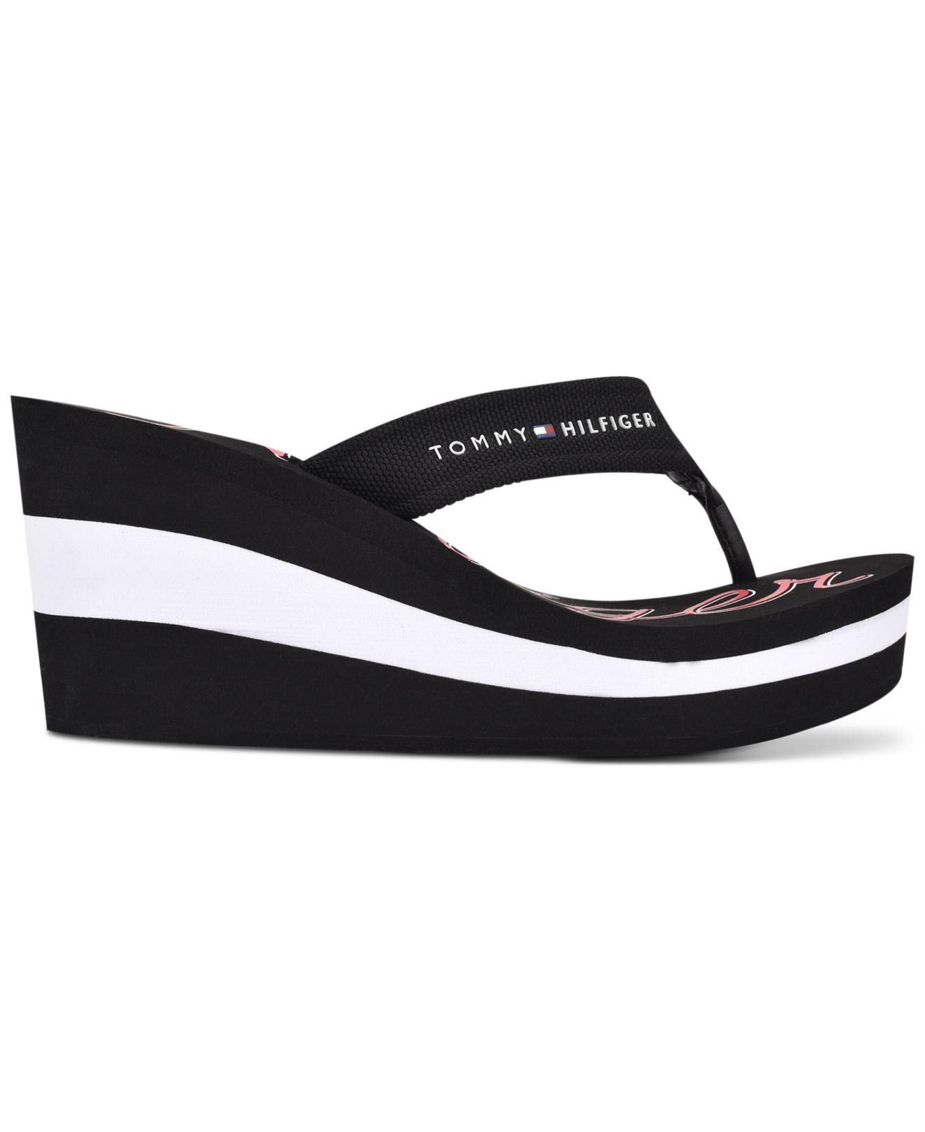 Tommy Hilfiger Sayla Flip-flop Sandals in Black fb (Black) - Lyst