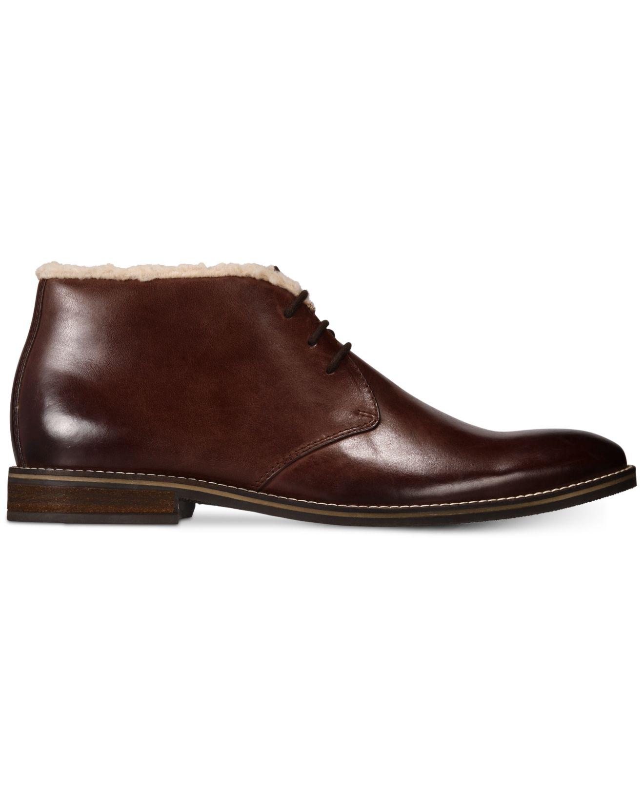 men's wool lined leather boots
