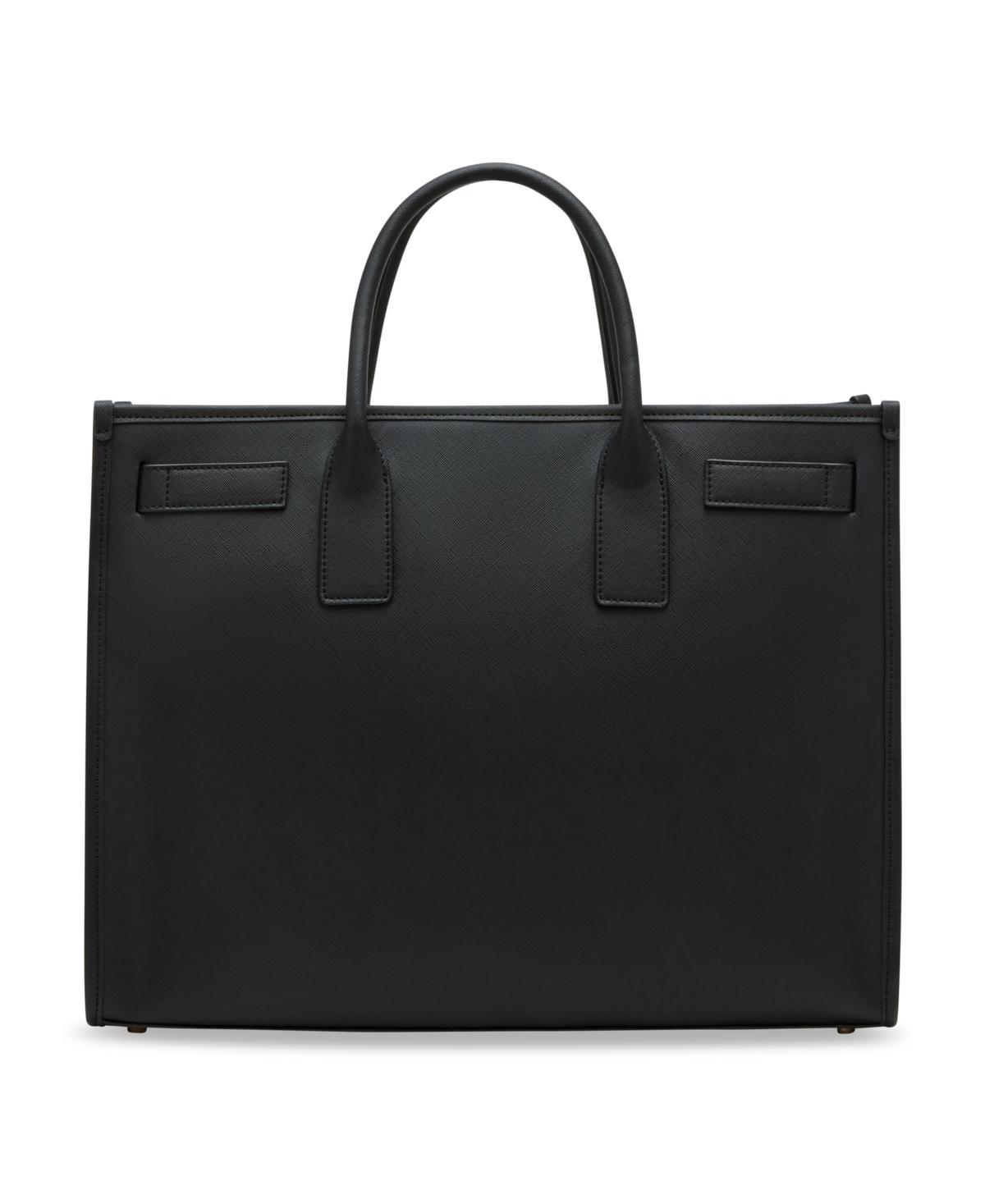 Anne Klein Piece Work Bridge Snap Tote Bag in Black Lyst