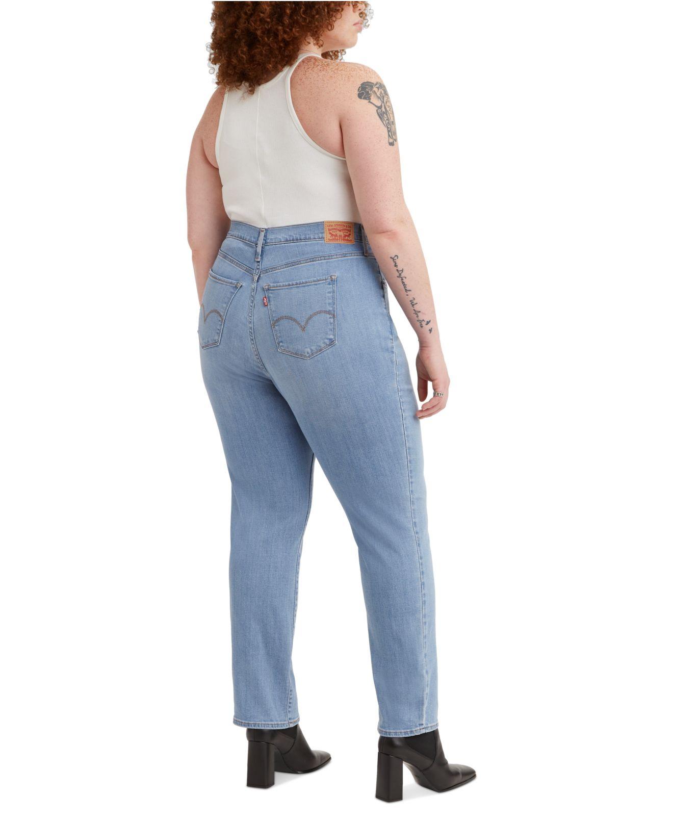 Levi's ® Trendy Plus Size 724 High-rise Straight-leg Jeans in Blue | Lyst