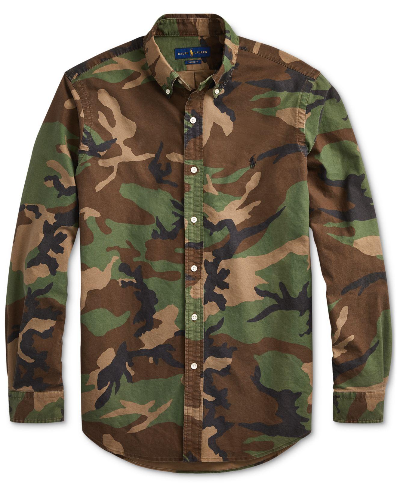 ralph lauren camo oxford shirt