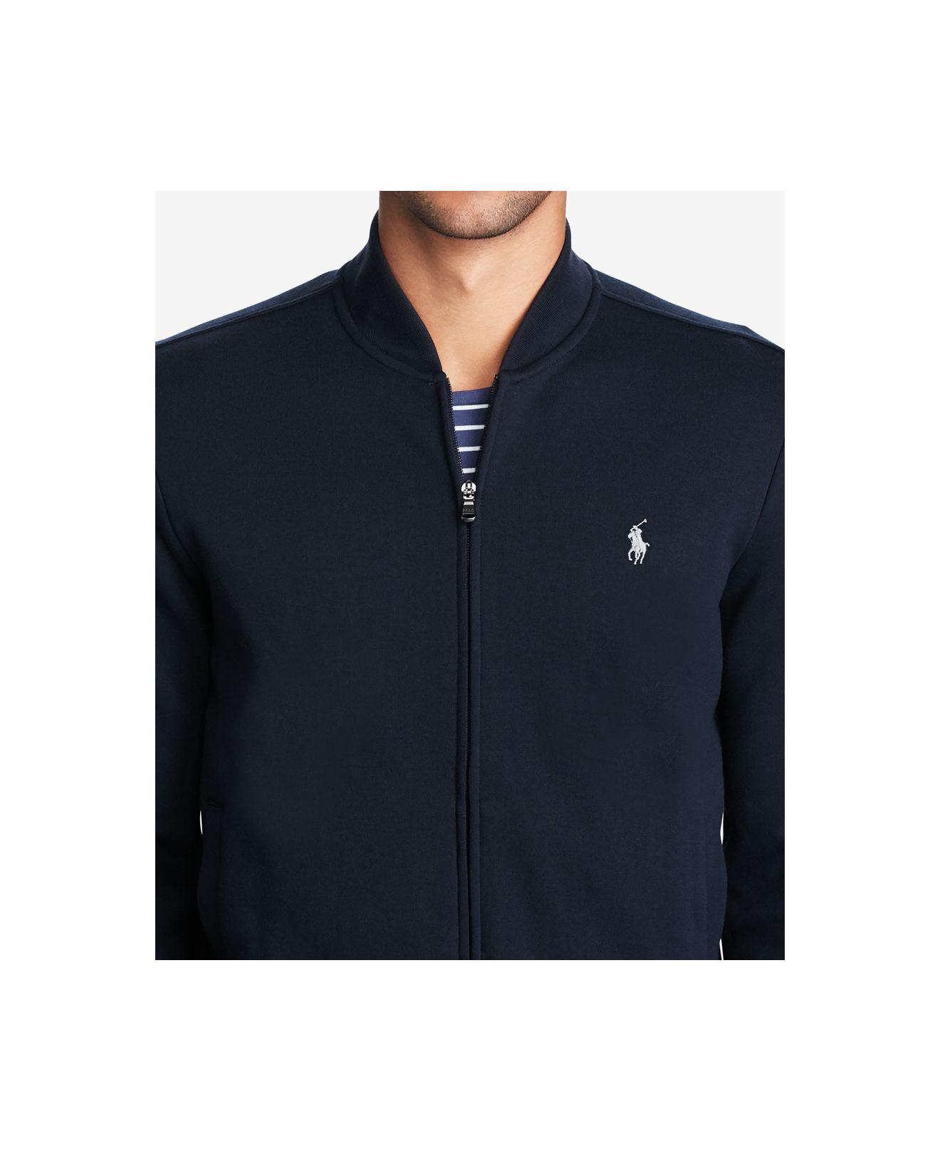 ralph lauren double knit bomber jacket