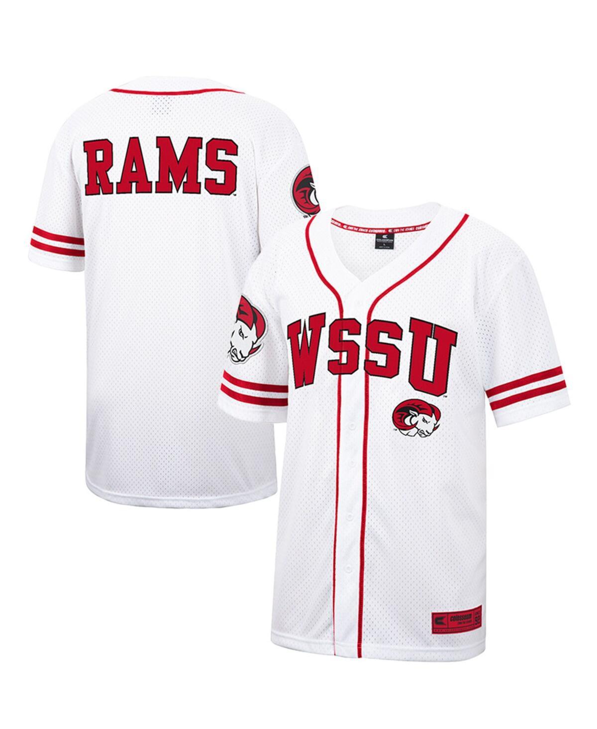 Men's Colosseum White Ole Miss Rebels Free Spirited Mesh Button-Up Baseball  Jersey