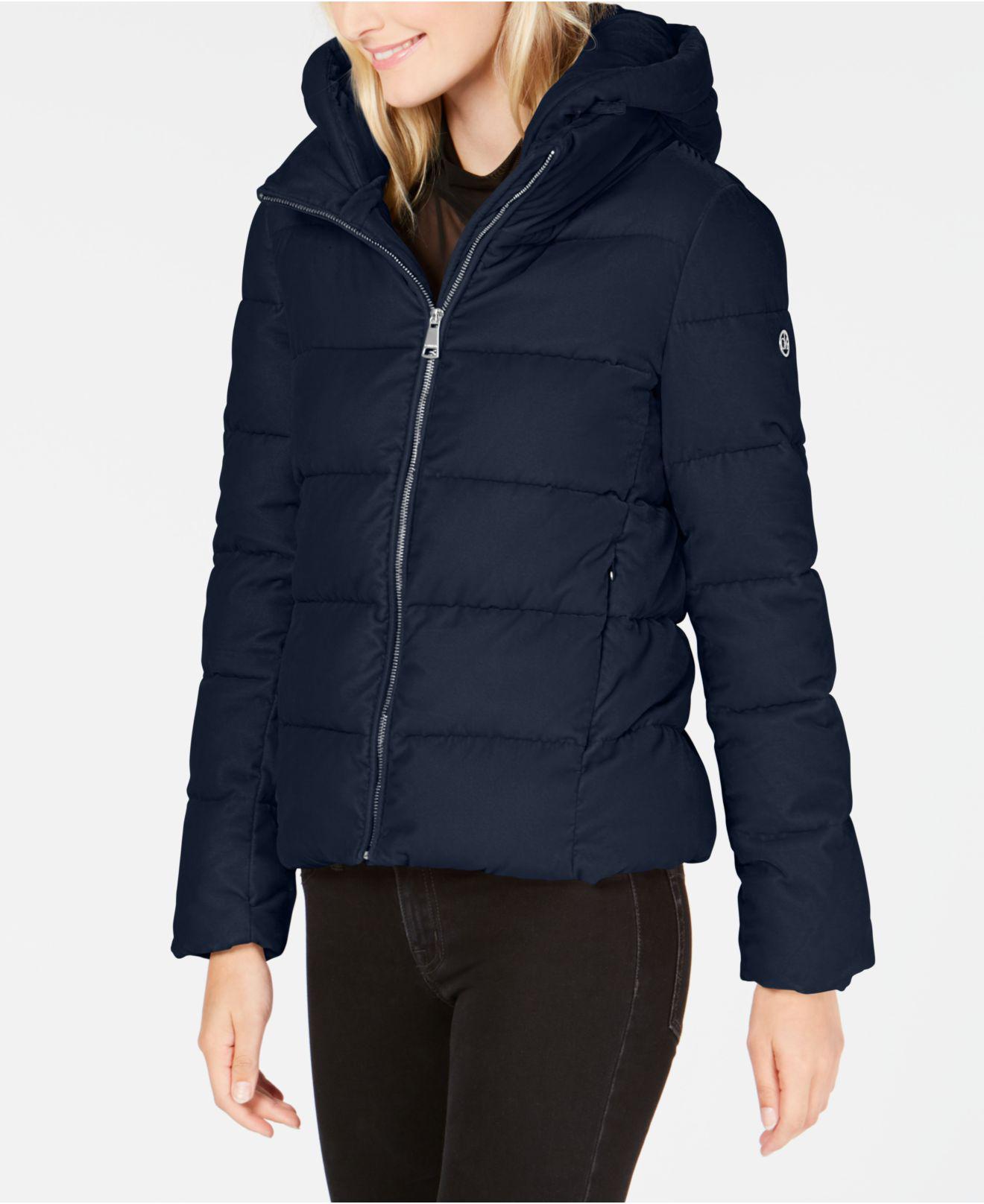 calvin klein velvet puffer jacket