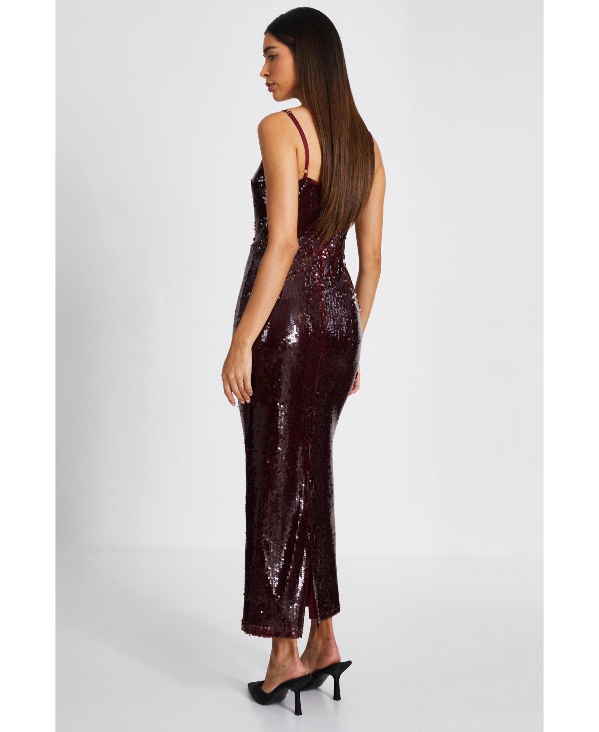 Quiz berry sequin bodycon dress best sale