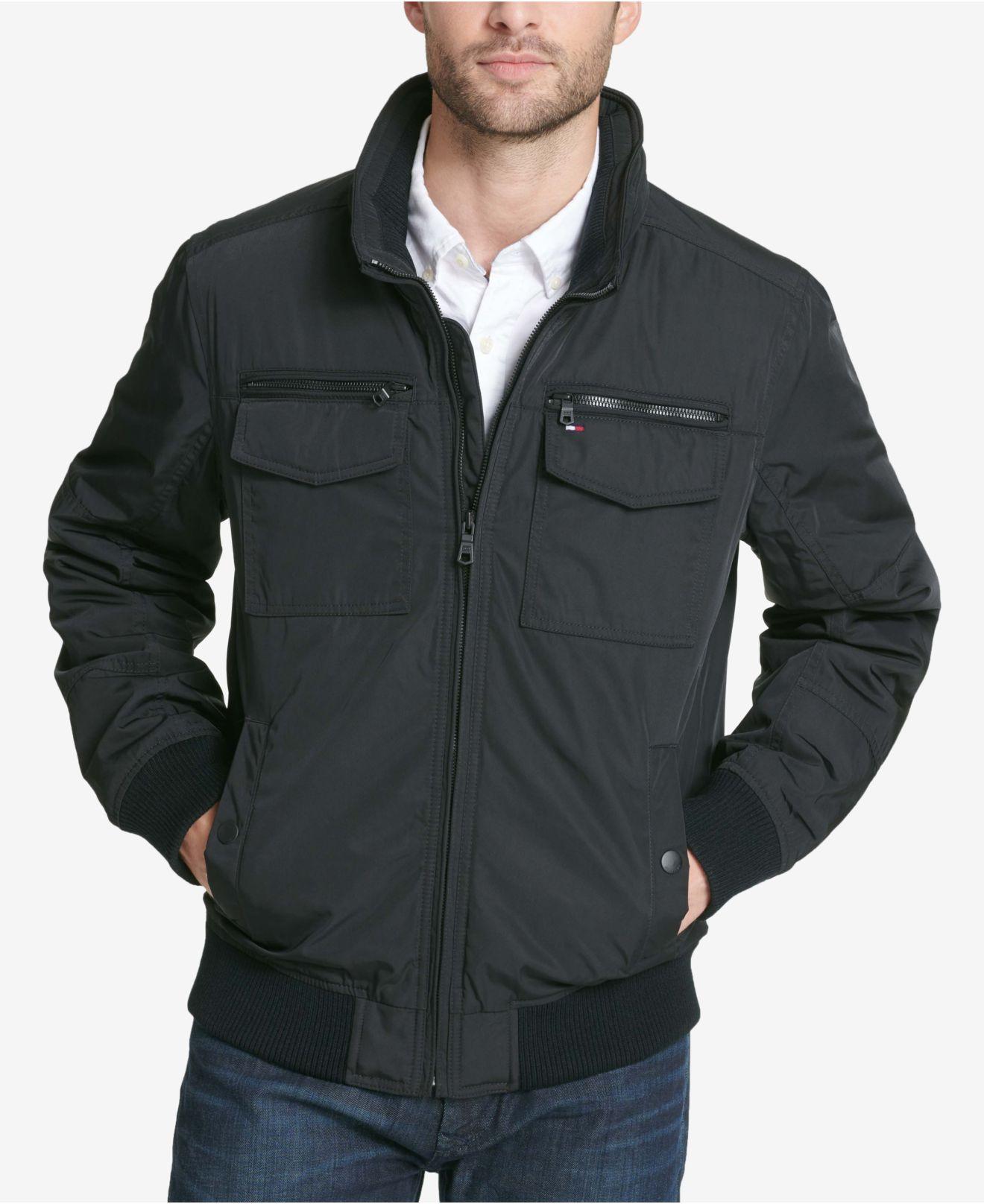 Tommy Hilfiger Synthetic Fourpocket Filled Performance Bomber Jacket