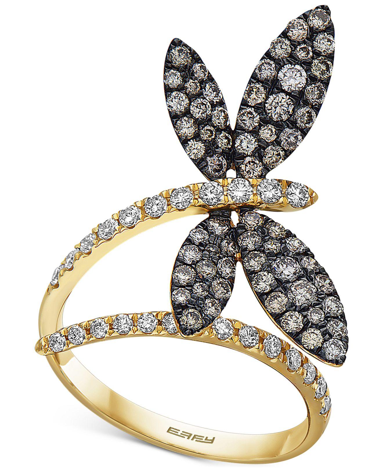 Effy Collection Effy® Diamond Butterfly Statement Ring (11/8 Ct. T.w