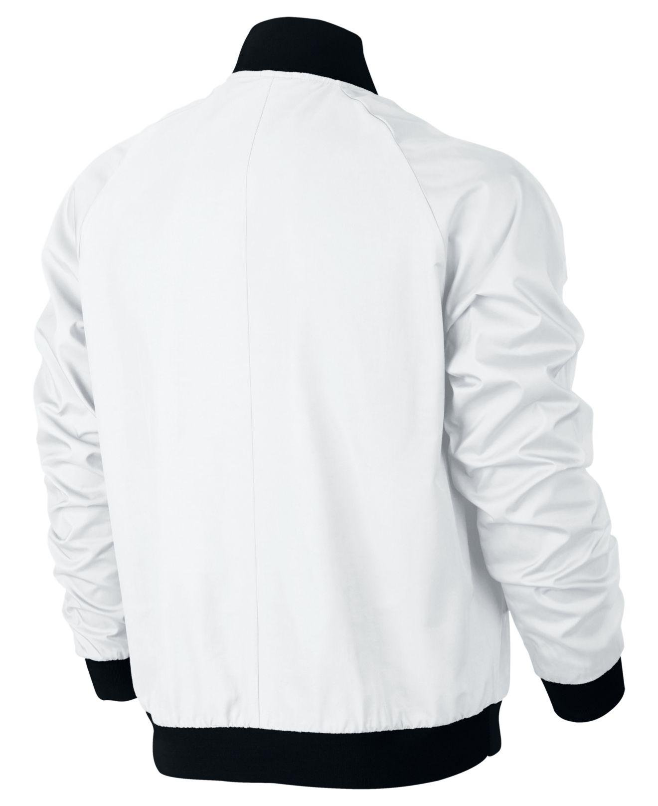 Nike Woven Players Bomber Jacket in White for Men | Lyst