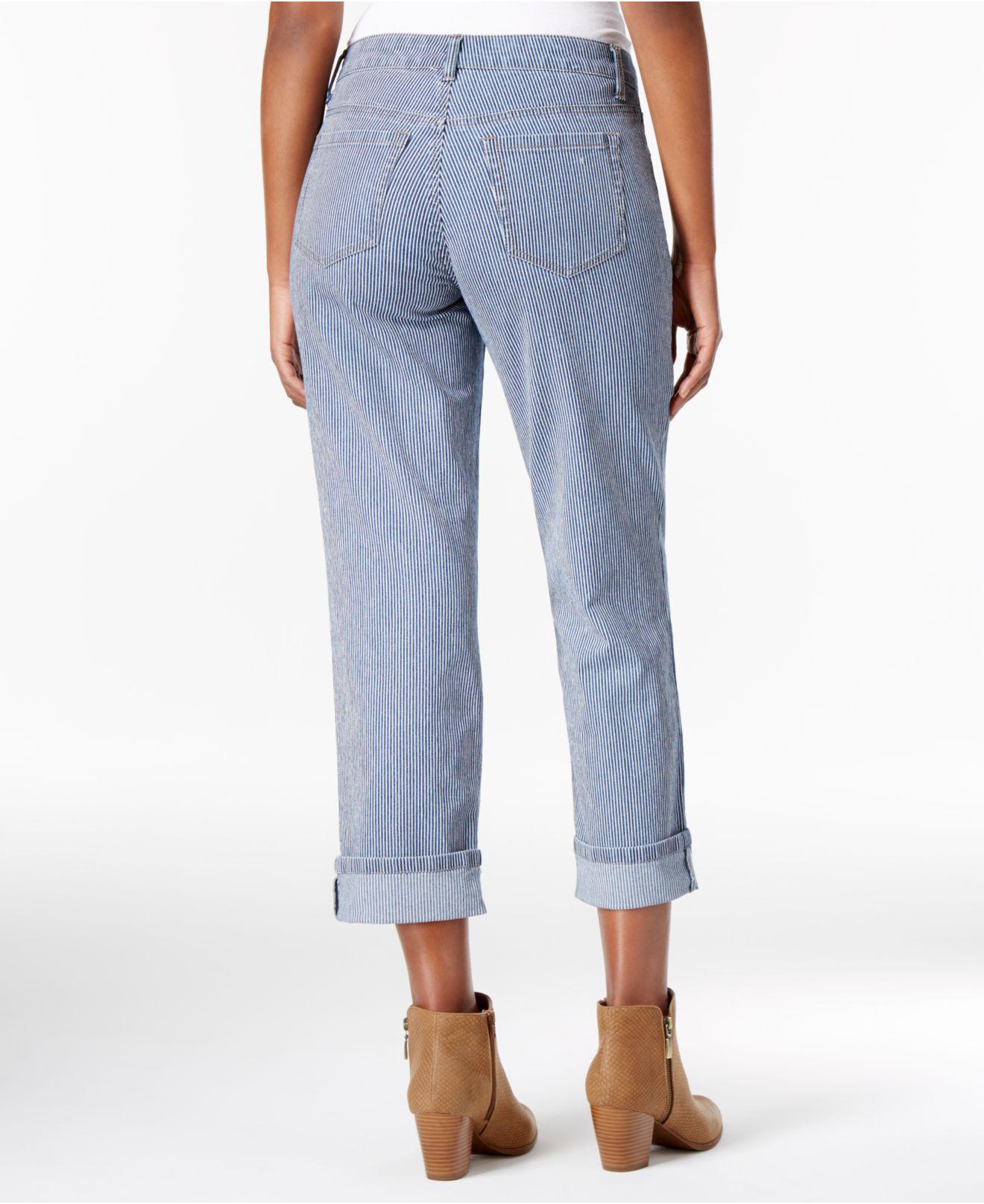 railroad stripe jeans