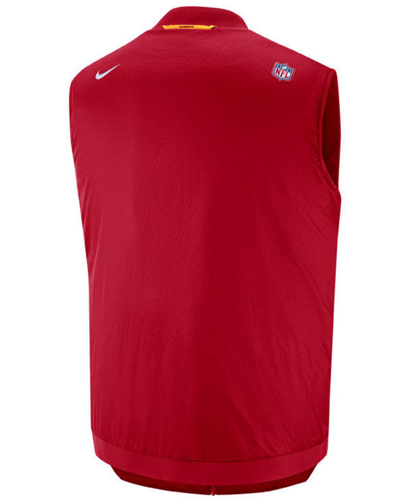 Nike Synthetic Kansas City Chiefs Sideline Coaches Vest in Red for Men ...