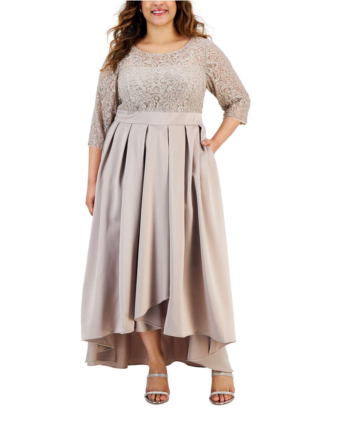 Alex Evenings Plus Size Velvet Beaded Side-Draped Dress | Hawthorn Mall