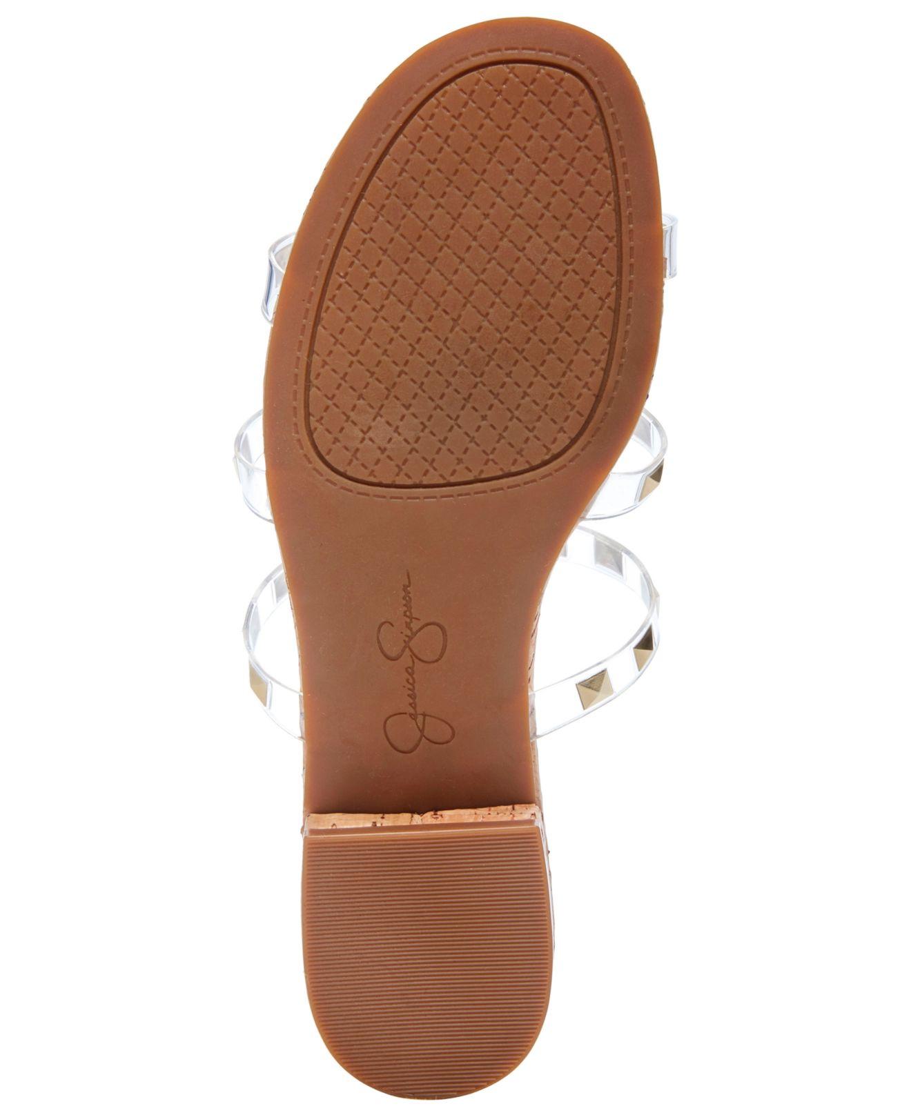 jessica simpson caira studded flat sandals