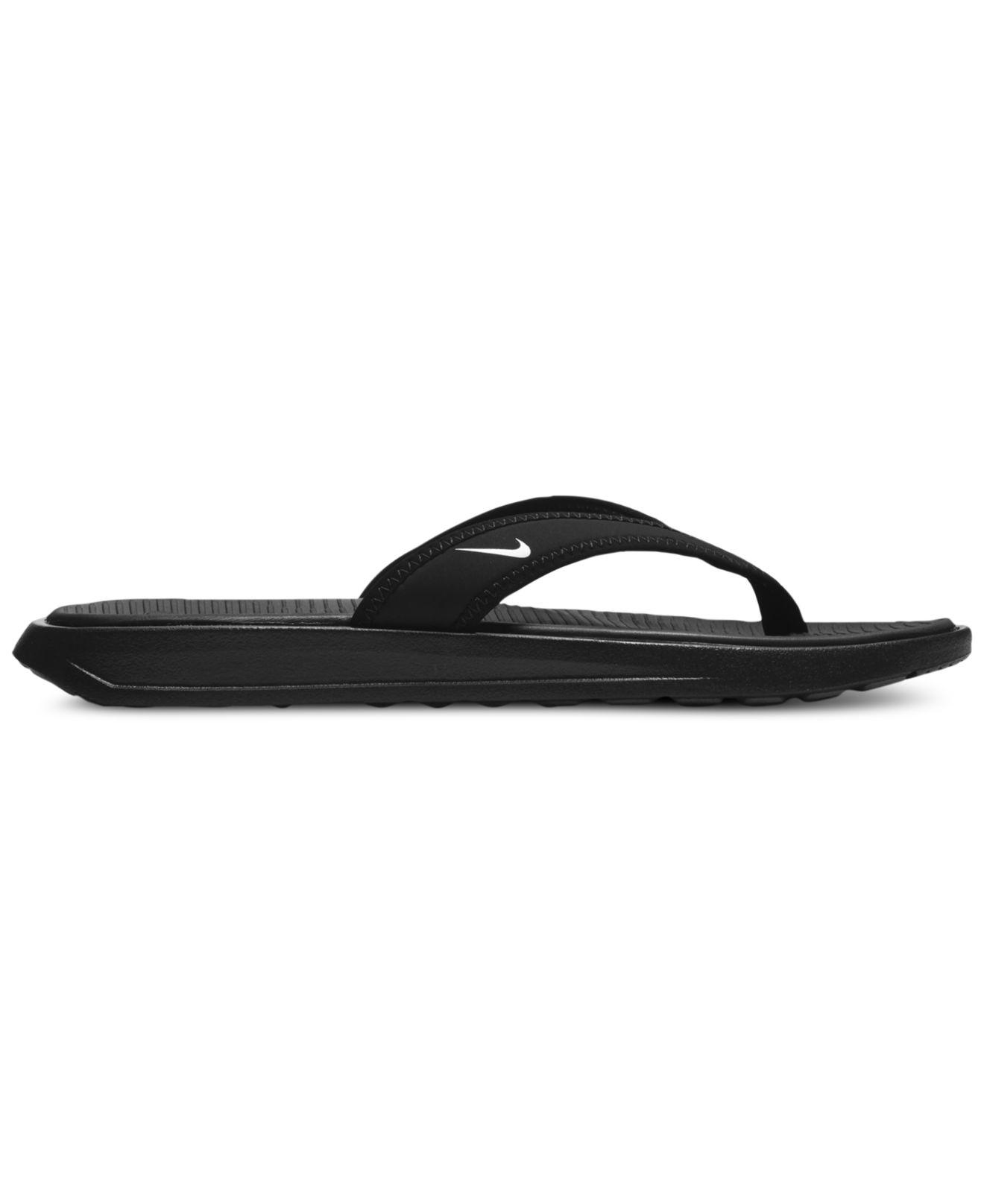 in terms of Depression rescue Nike Rubber Women's Ultra Celso Thong Sandals From Finish Line in  Black/White (Black) | Lyst