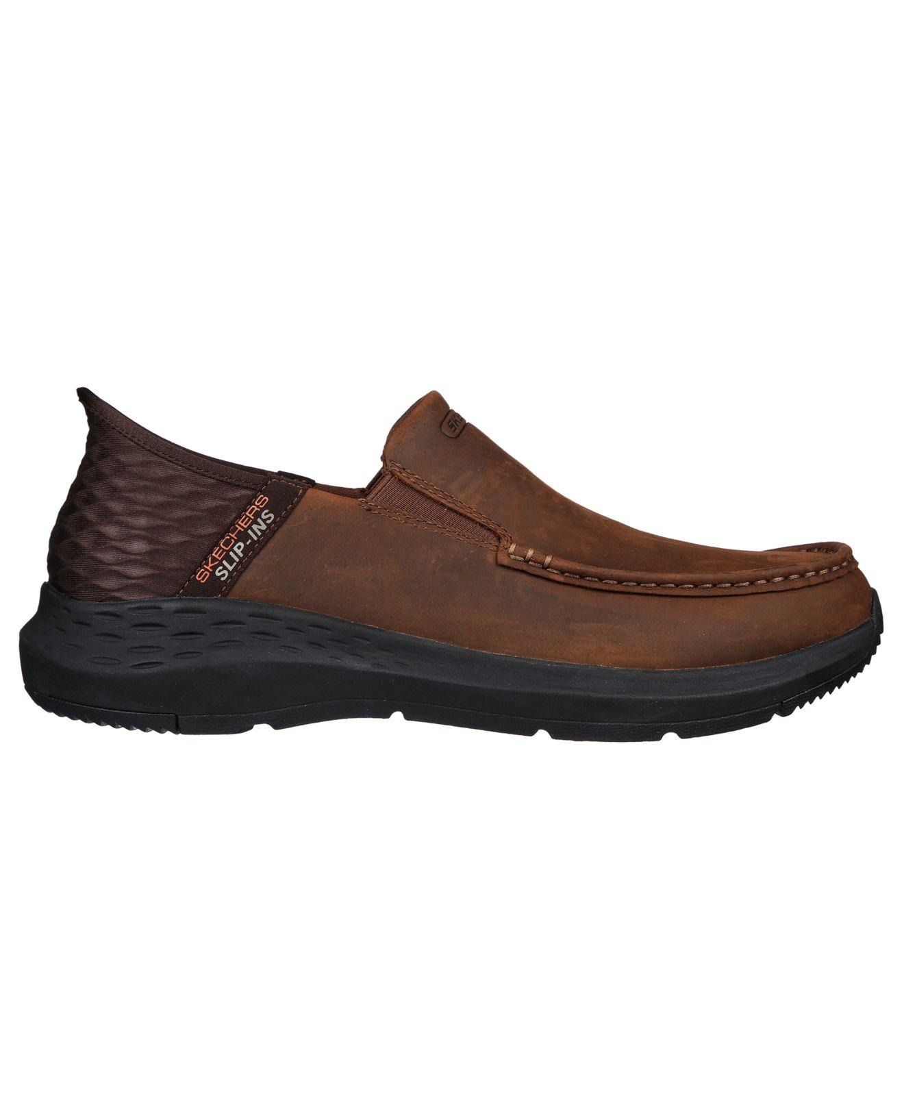 Skechers Men's Brown Slip-ins Relaxed Fit- Parson - Oswin Slip-on Moc Toe  Casual Sneakers From Finish Line