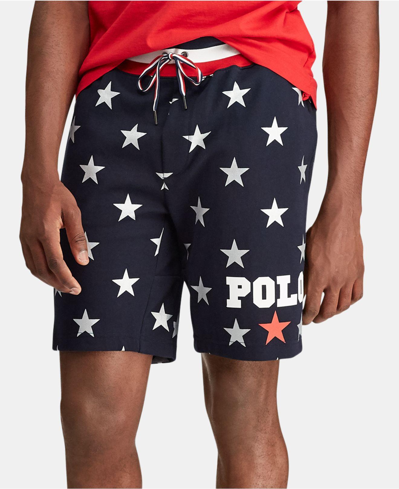 Polo Ralph Lauren Star-print Double-knit Americana Shorts, Created For  Macy's in Blue for Men | Lyst