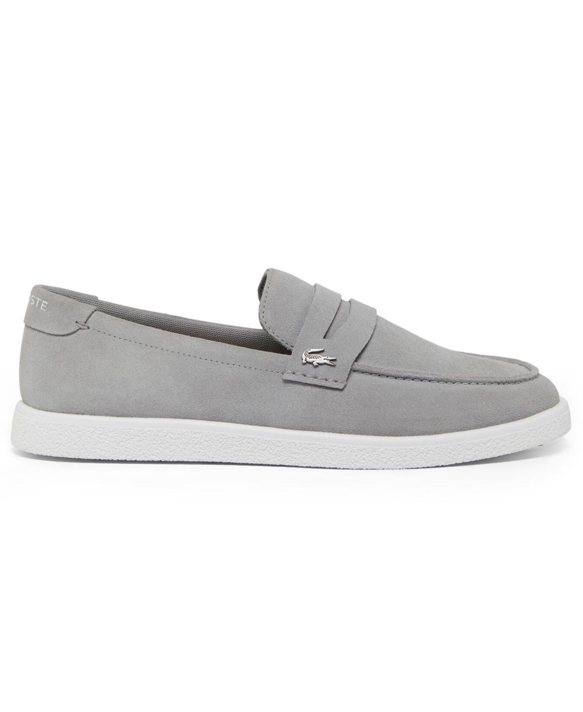Lacoste Concours Grey Suede Penny Loafers Mens Slip On Shoes Moc Toe Amazon.com | Lacoste Men main image 2