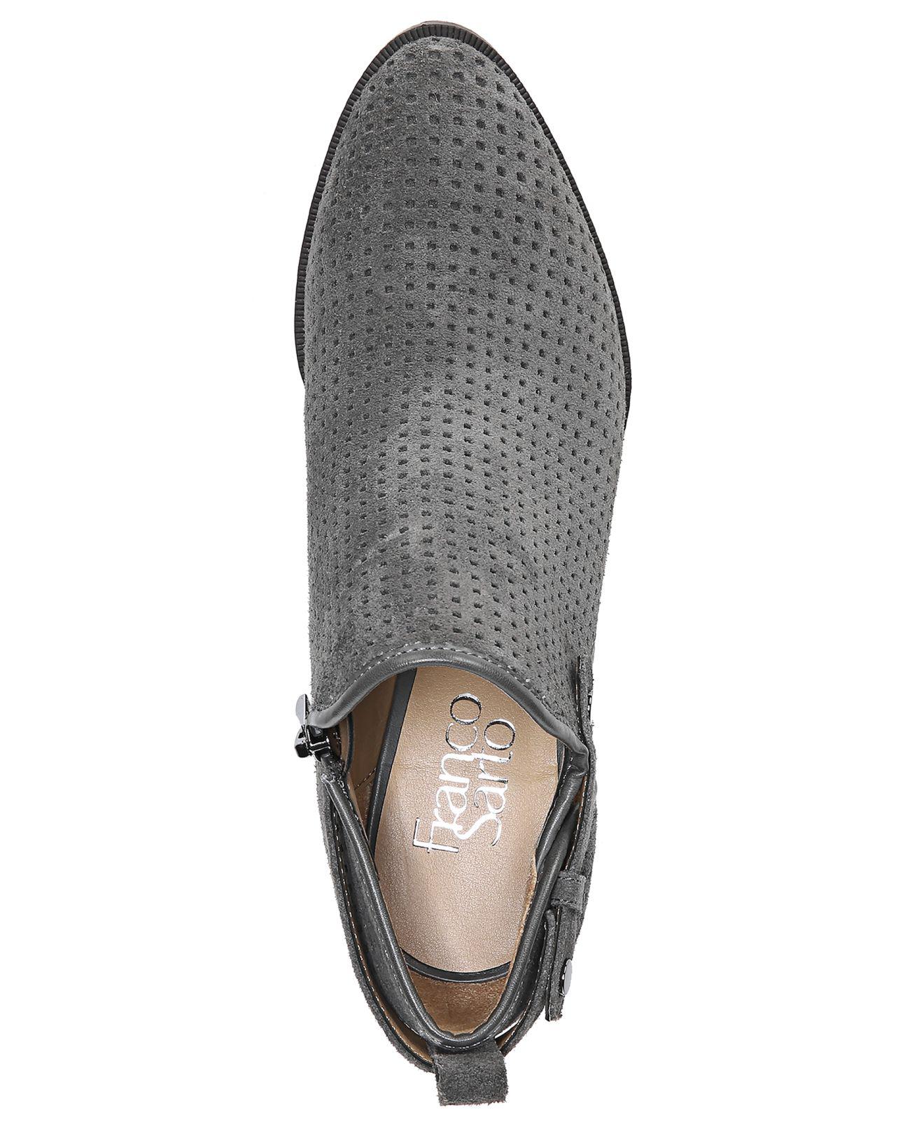 franco sarto dakota perforated ankle booties