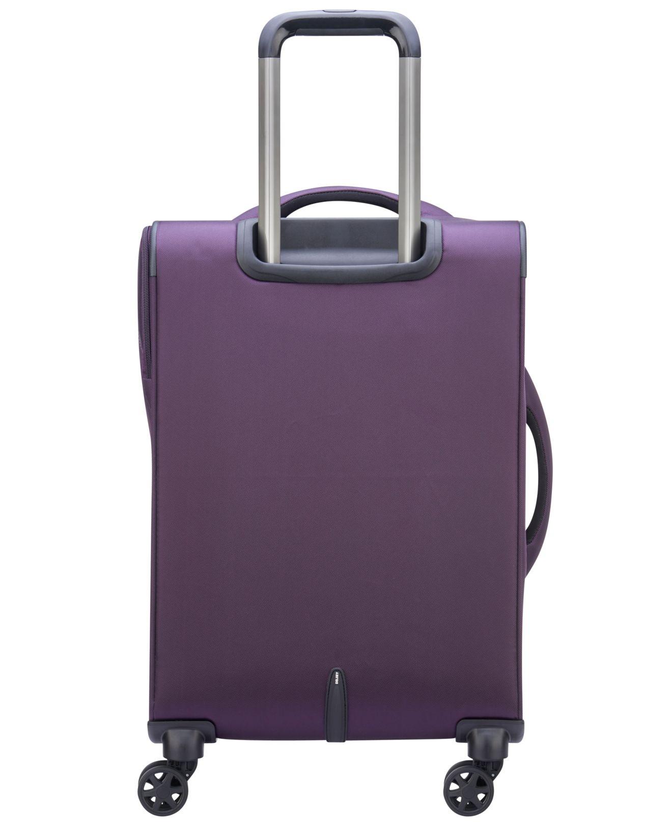 Delsey Optimax Lite 21" Expandable Carryon Suitcase in Purple Lyst