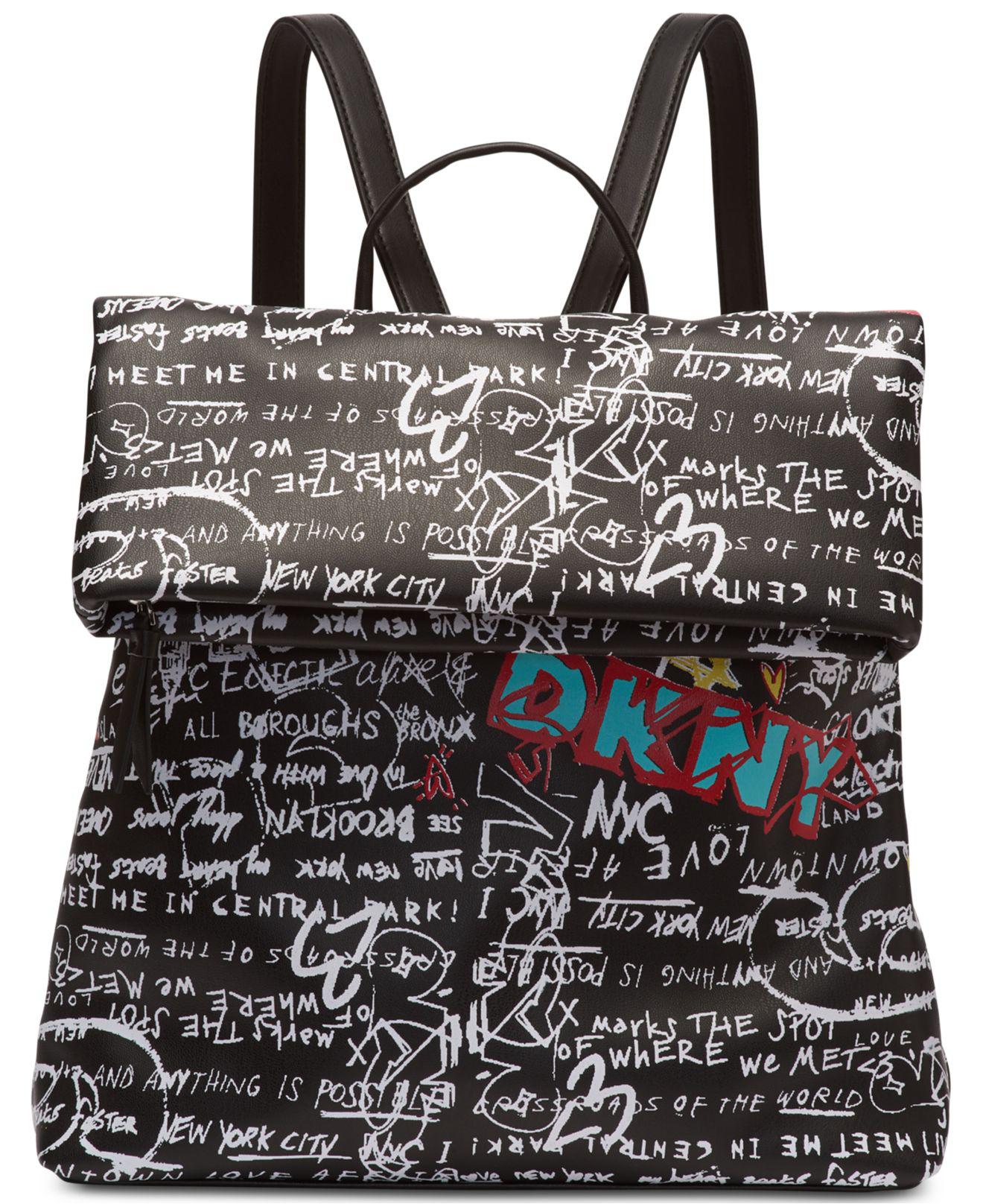 DKNY Tilly Graffiti Backpack, Created For Macy's in Black - Lyst