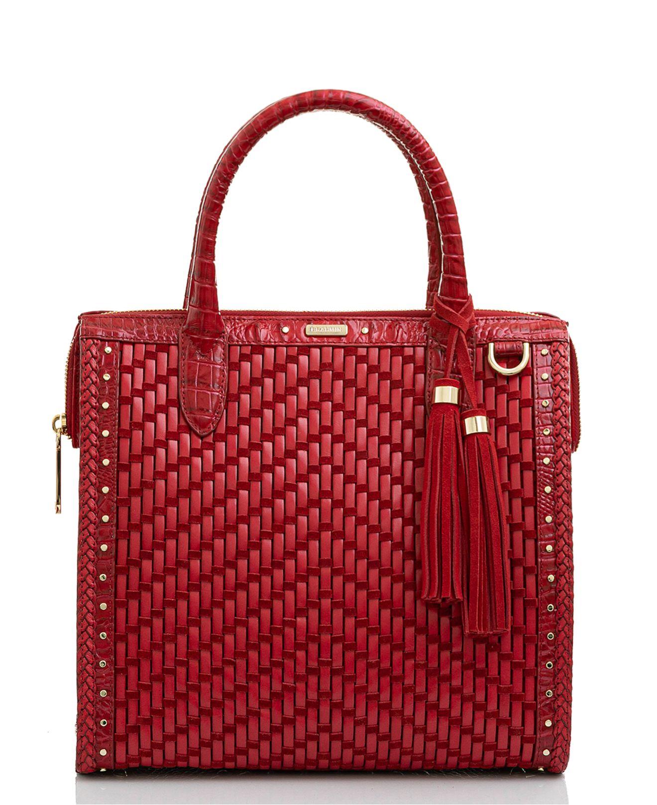Brahmin Caroline Ember Eldorado Satchel in Red Lyst