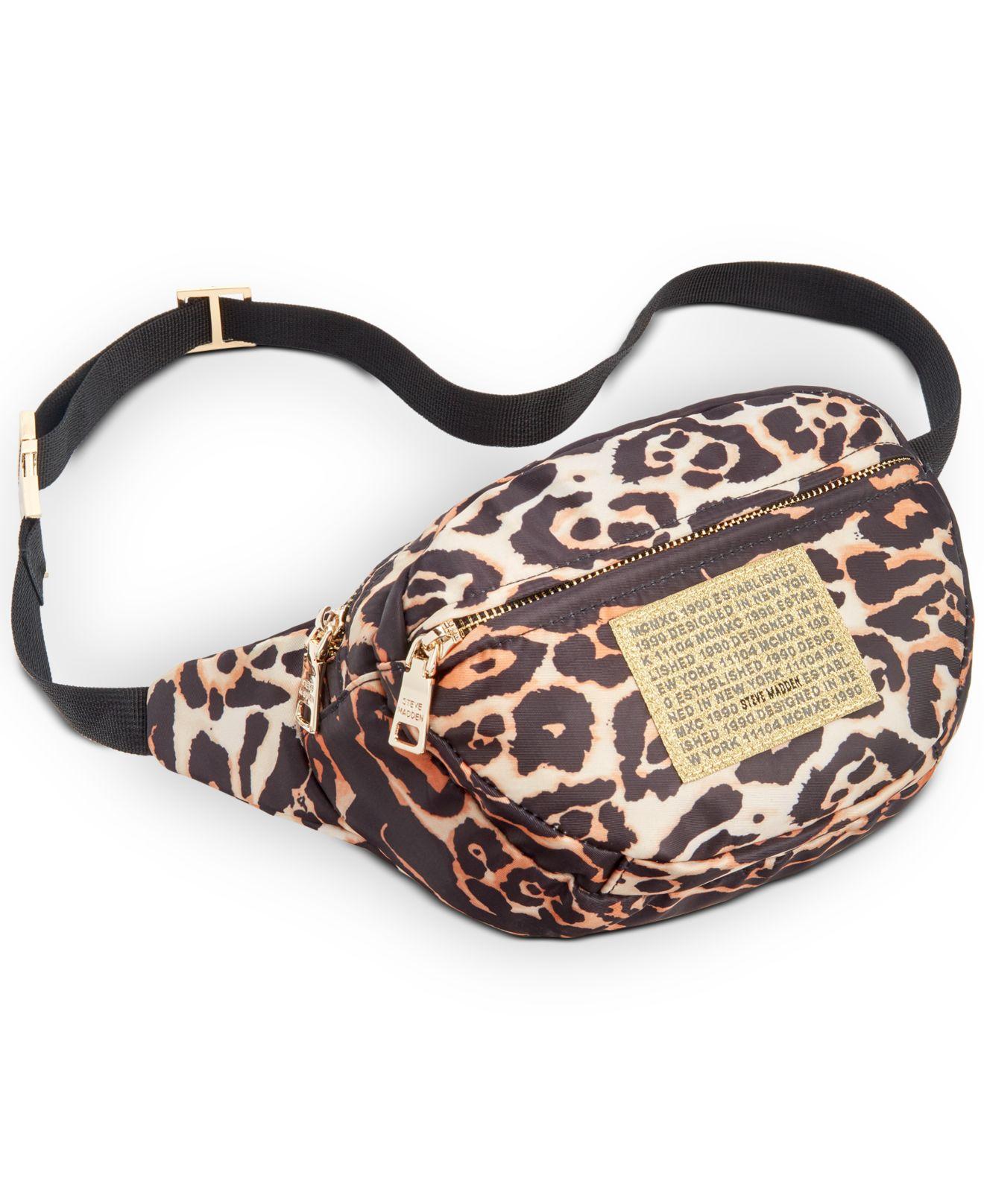 steve madden leopard fanny pack