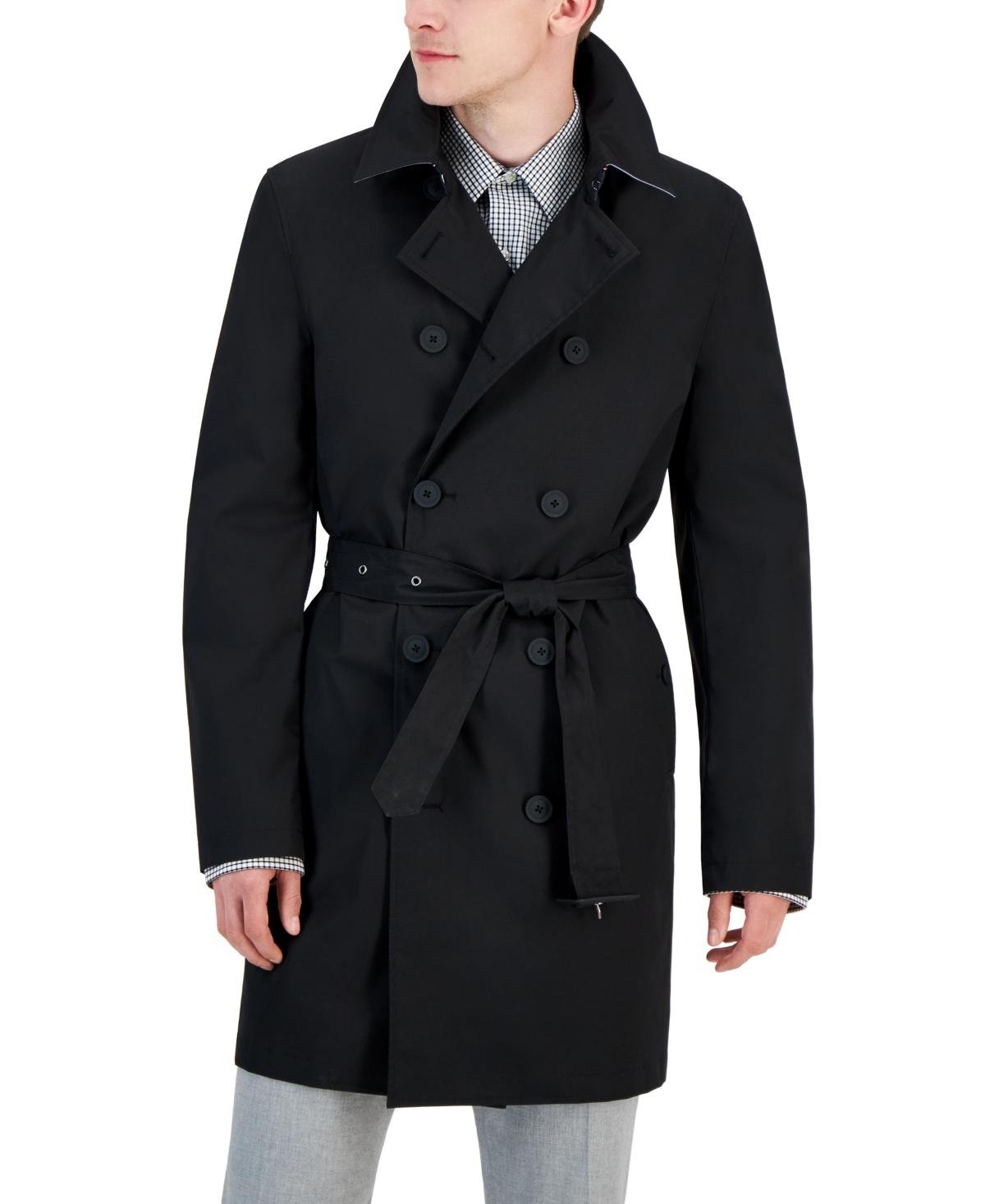 Tommy Hilfiger Modern-fit Raincoat in Black for Men