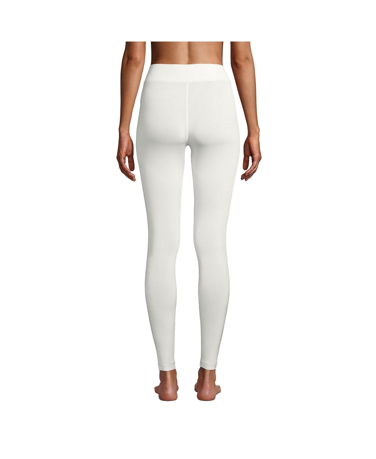 Lands' End Petite Thermaskin Heat Base Layer Thermal Pants Long Underwear  leggings in White