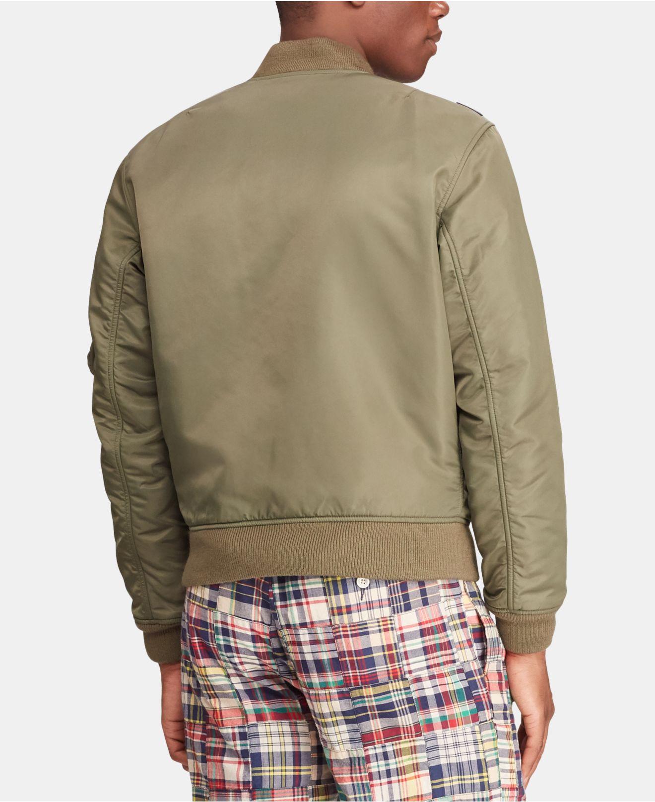 polo ralph lauren reversible twill bomber jacket